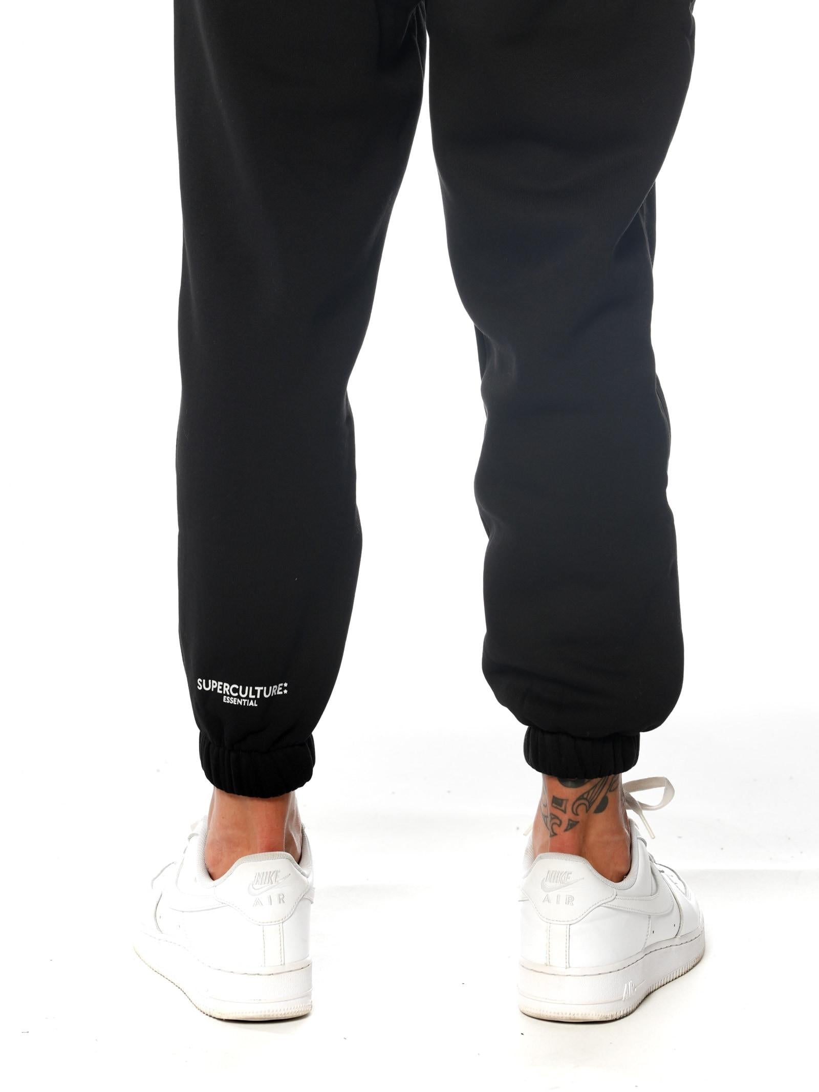 Pantalone Superculture Nero in felpa basic JOG NERO SUPERCULTURE 