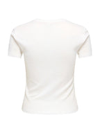 T-shirt Only Bianco arancione Princess fiore 15375782 /Orange Cloud Dancer ONLY 