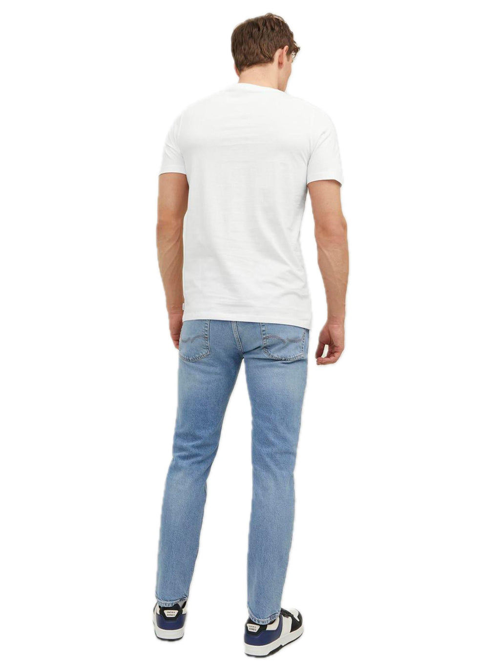 T-Shirt Jack & Jones Organic Bianco manica corta basic 12156101 /White JACK & JONES 