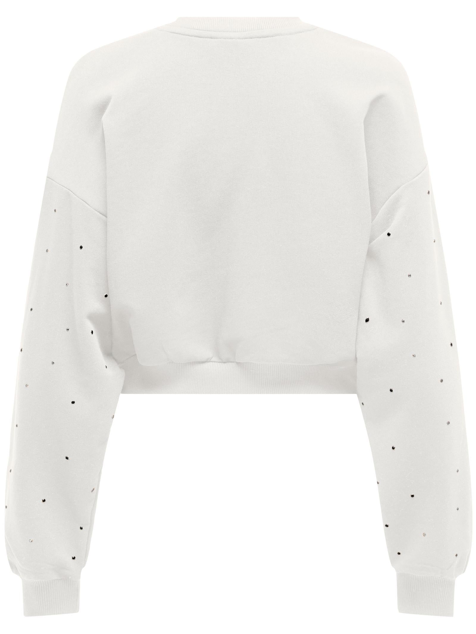 Felpa Only Bianco Globe con glitter 15342983 /Cloud Dancer ONLY 