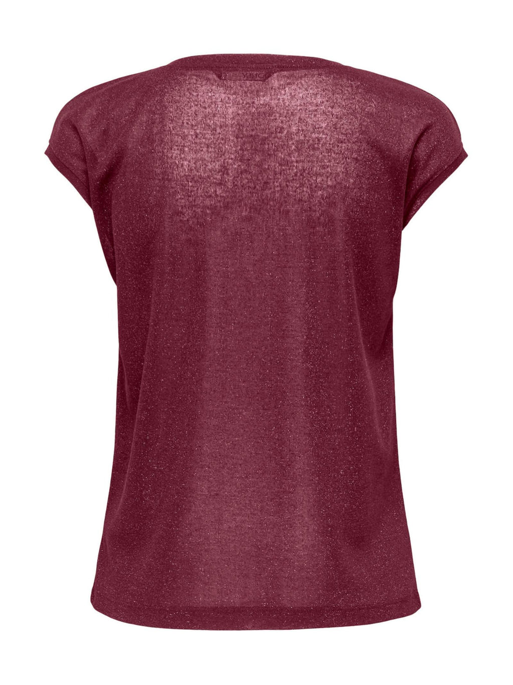 T-Shirt Only Silver Bordeaux in lurex 15136069 /Burgundy ONLY 