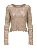 Maglia JDY Beige Sun scollo a barca 15287384 /Greige JDY 
