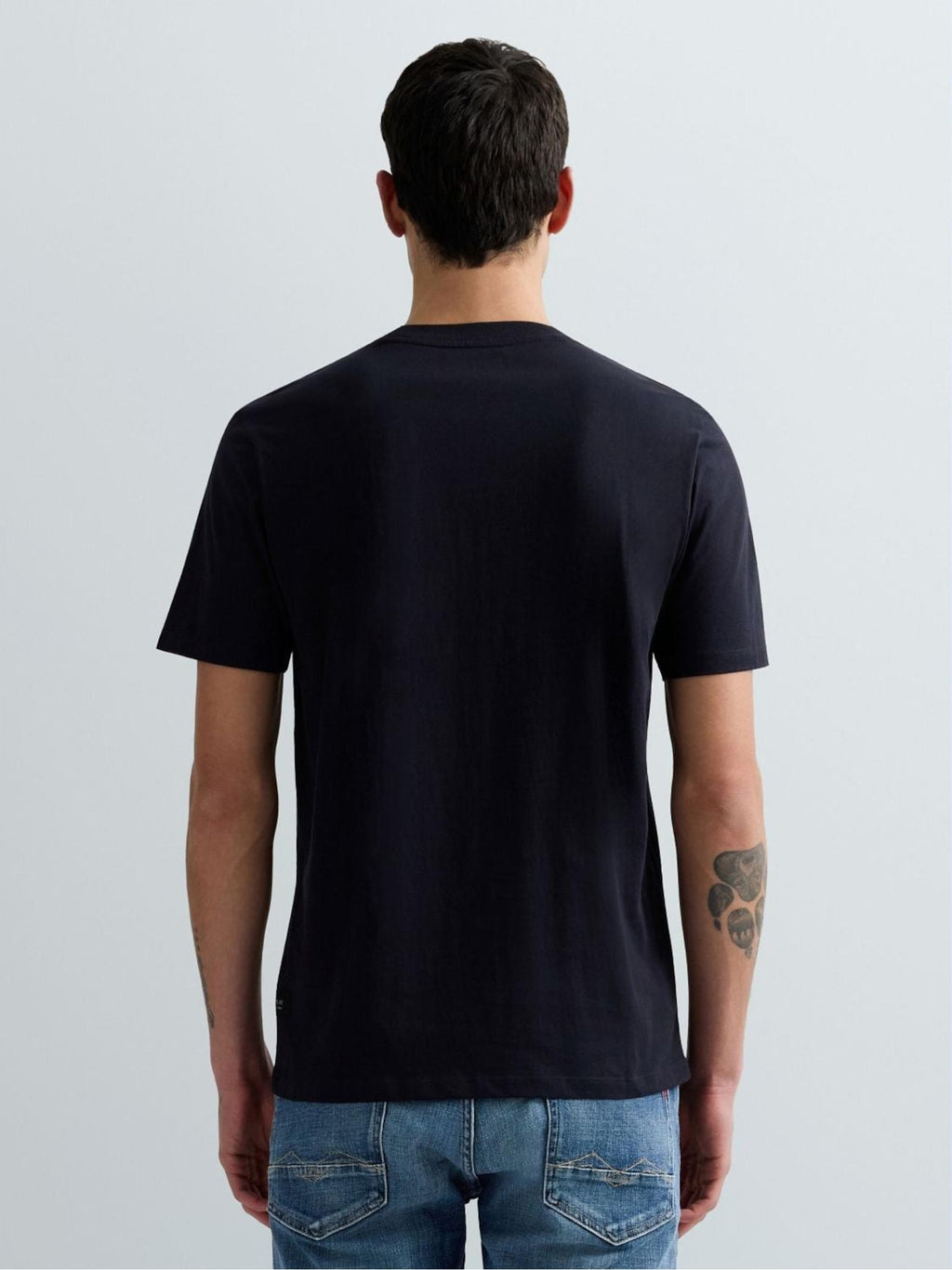 T-shirt Replay Blu Basic logo piccolo M3097 067 REPLAY 