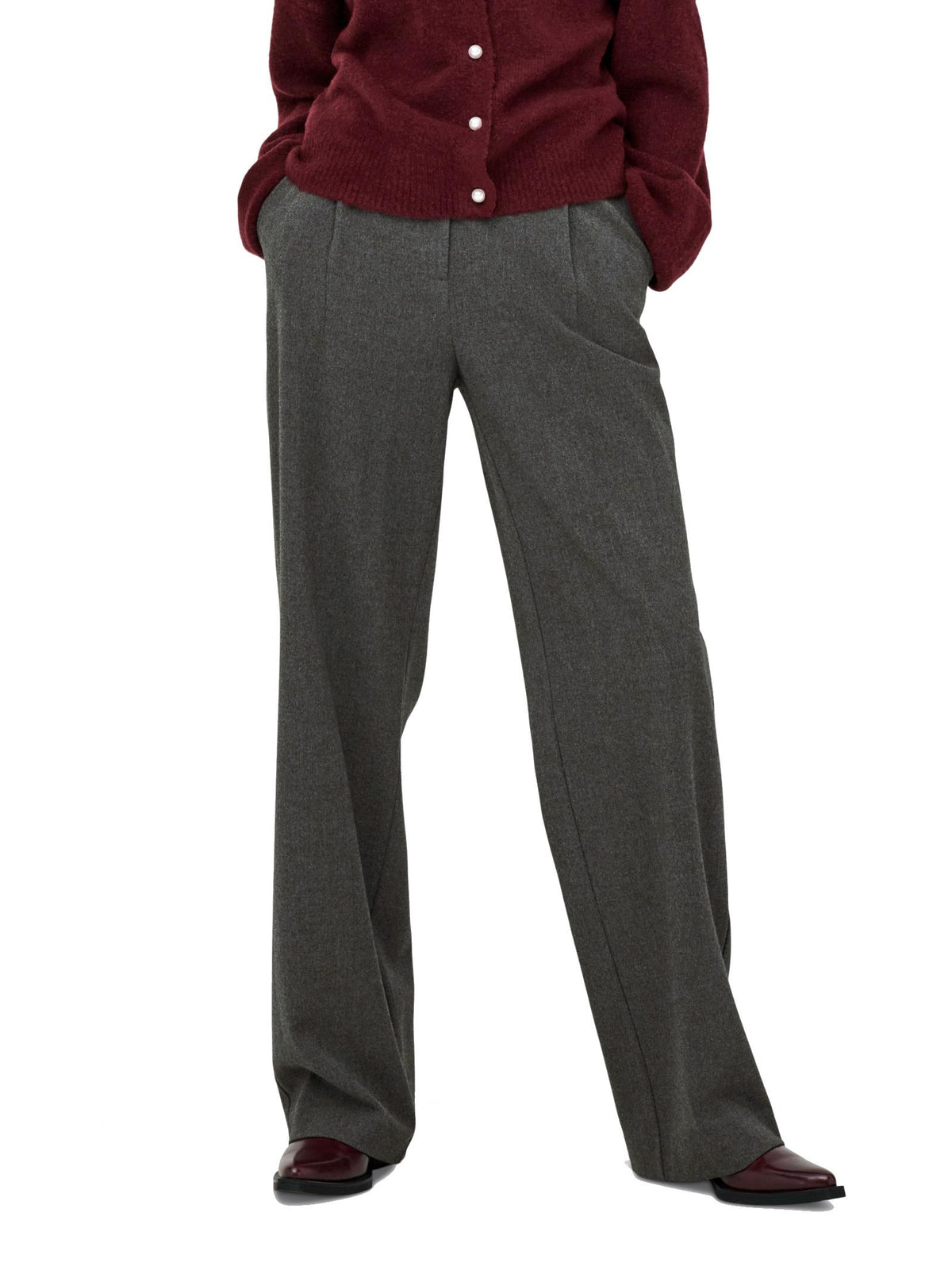 Pantalone Only Deluxe Antracite Straight fit 15360371 /Medium Grey Melange ONLY 