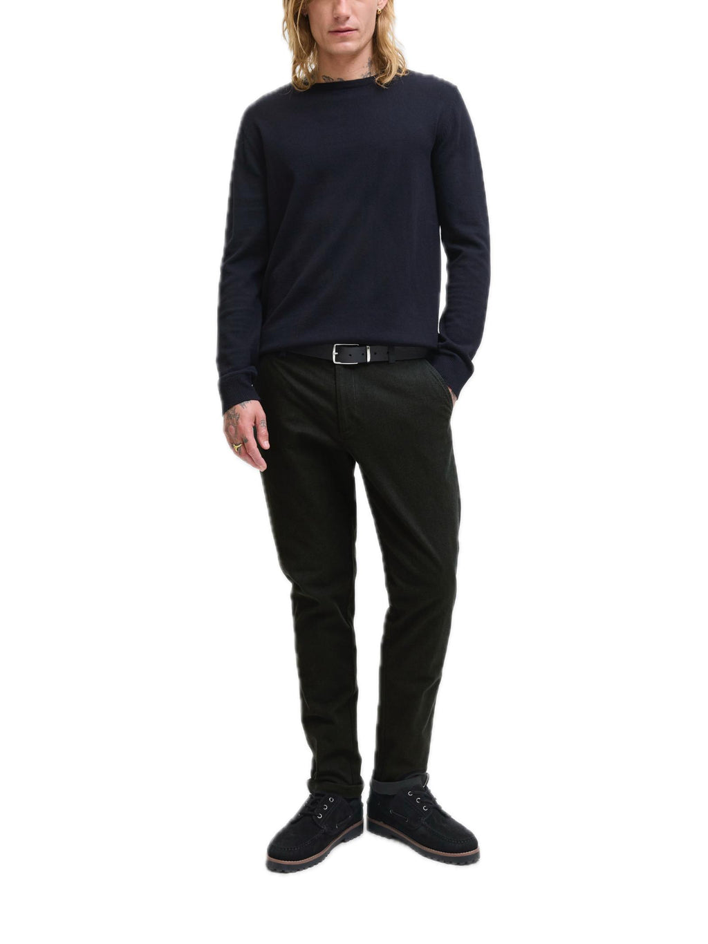 Pantalone Jack & Jones Marco Fury Verde scuro chino slim fit 12206198 /Rosin JACK & JONES 