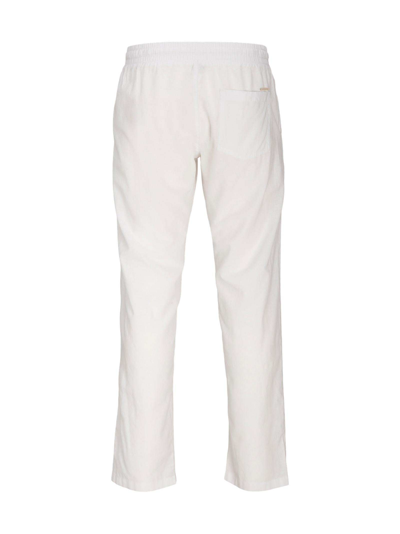 Pantalone Jack & Jones Kane Bianco con coulisse in vita. 12248606 /White JACK & JONES 