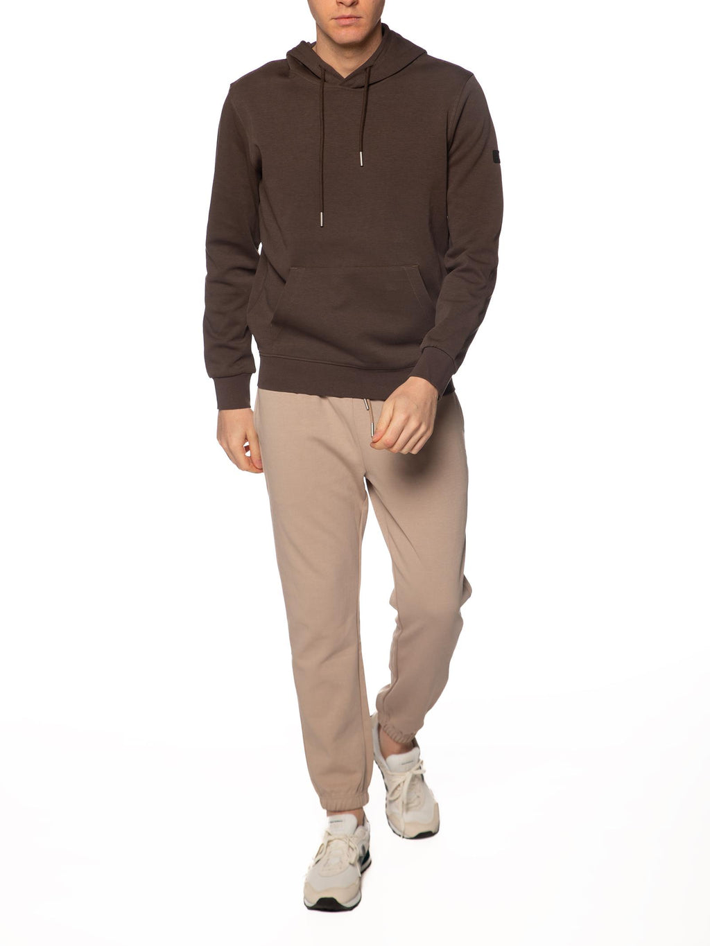 Felpa Gianni Lupo Marrone con cappuccio GL2125F BROWN GIANNI LUPO 