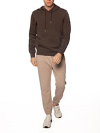 Felpa Gianni Lupo Marrone con cappuccio GL2125F BROWN GIANNI LUPO 