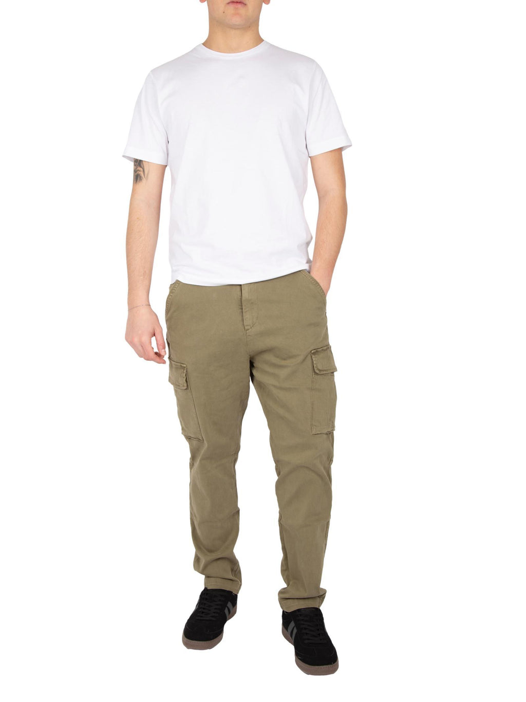 Pantalone Gianni Lupo Cargo Verde con tasche laterali GL326R SALVIA GIANNI LUPO 