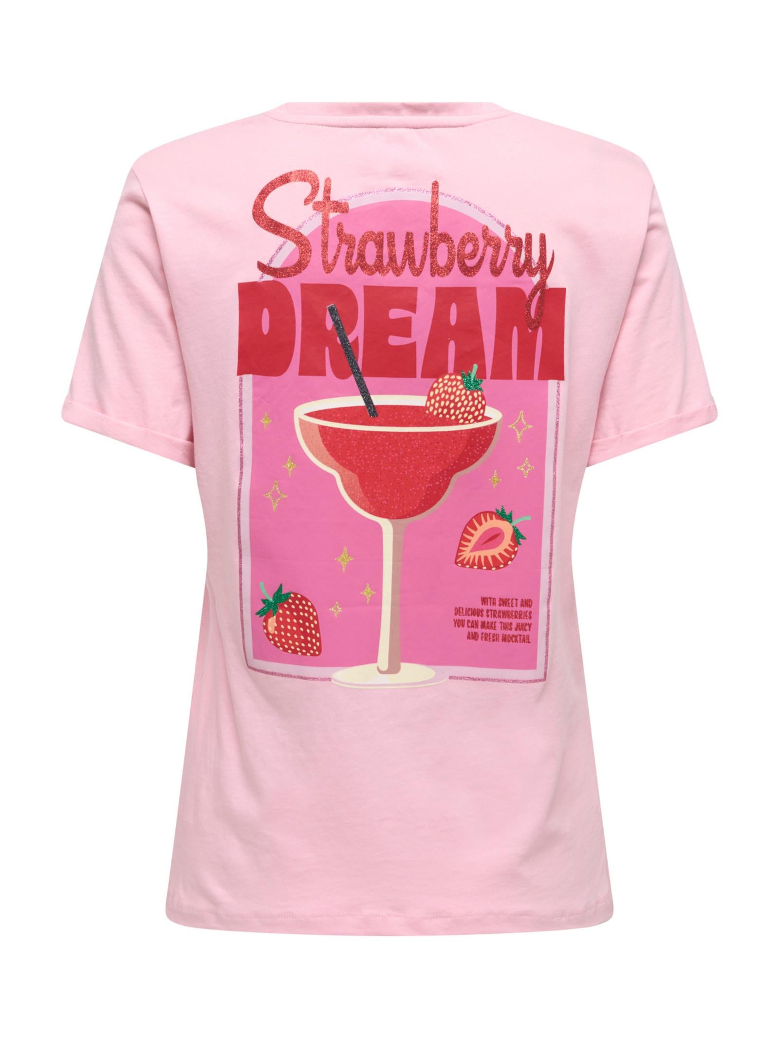 T-shirt ONLY Kita Rosa manica corta 15291465 /Romance Rose ONLY 
