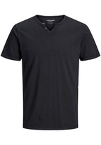 T-shirt Jack & Jones Esplit Nera scollo a V 12164972 /Black JACK & JONES 