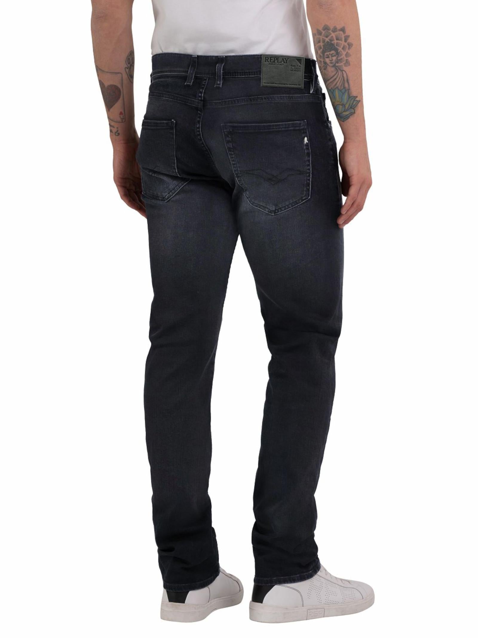 Jeans Replay Grover Nero MA972 103C36097 REPLAY 