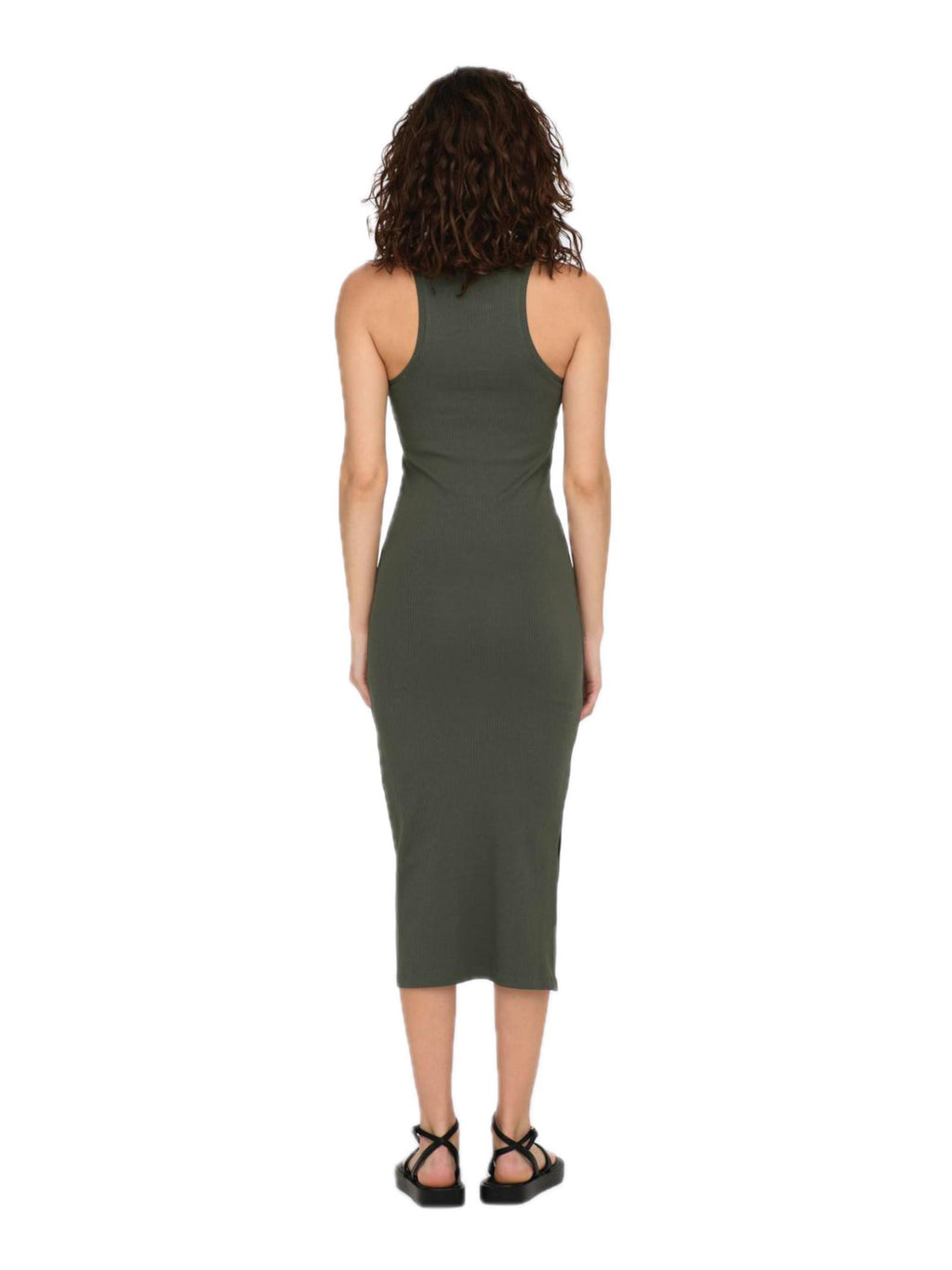 Abito Only Verde Belfast con scollo a O 15270619 /Beluga ONLY 