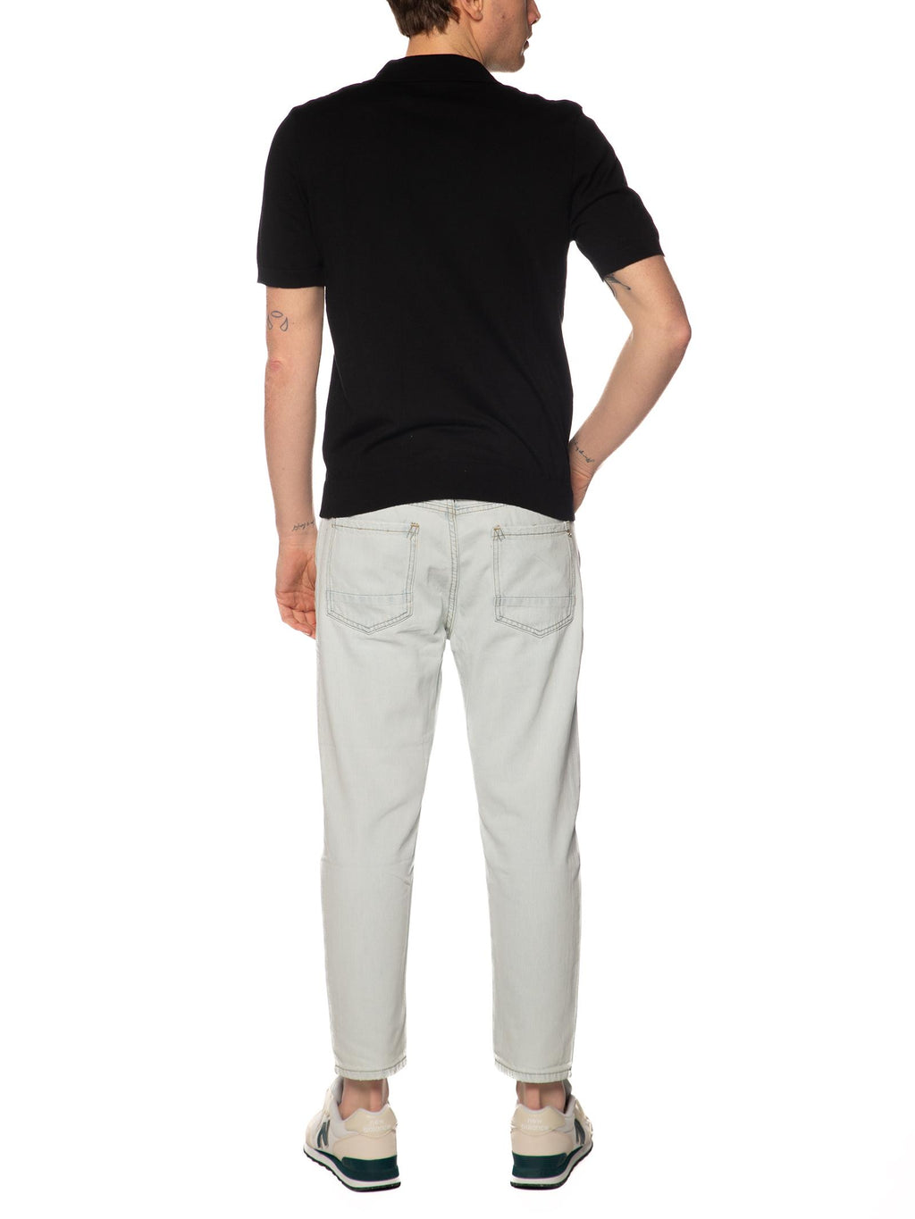 Polo Seinse Nero in maglia collo aperto ME3187 NERO SEINSE 