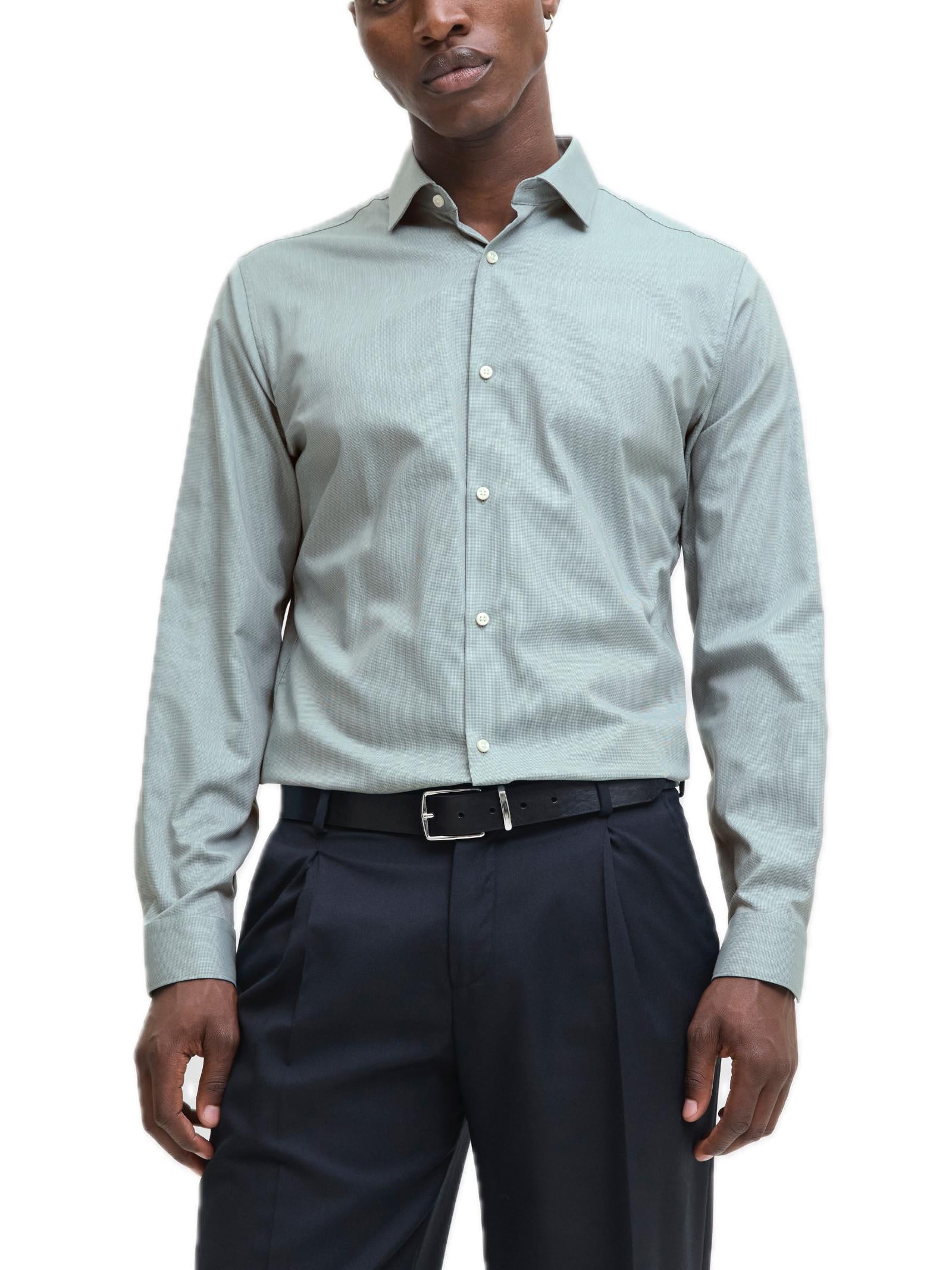 Camicia Jack & Jones Parker Acqua Marina fantasia 12227385 /Goblin Blue JACK & JONES 