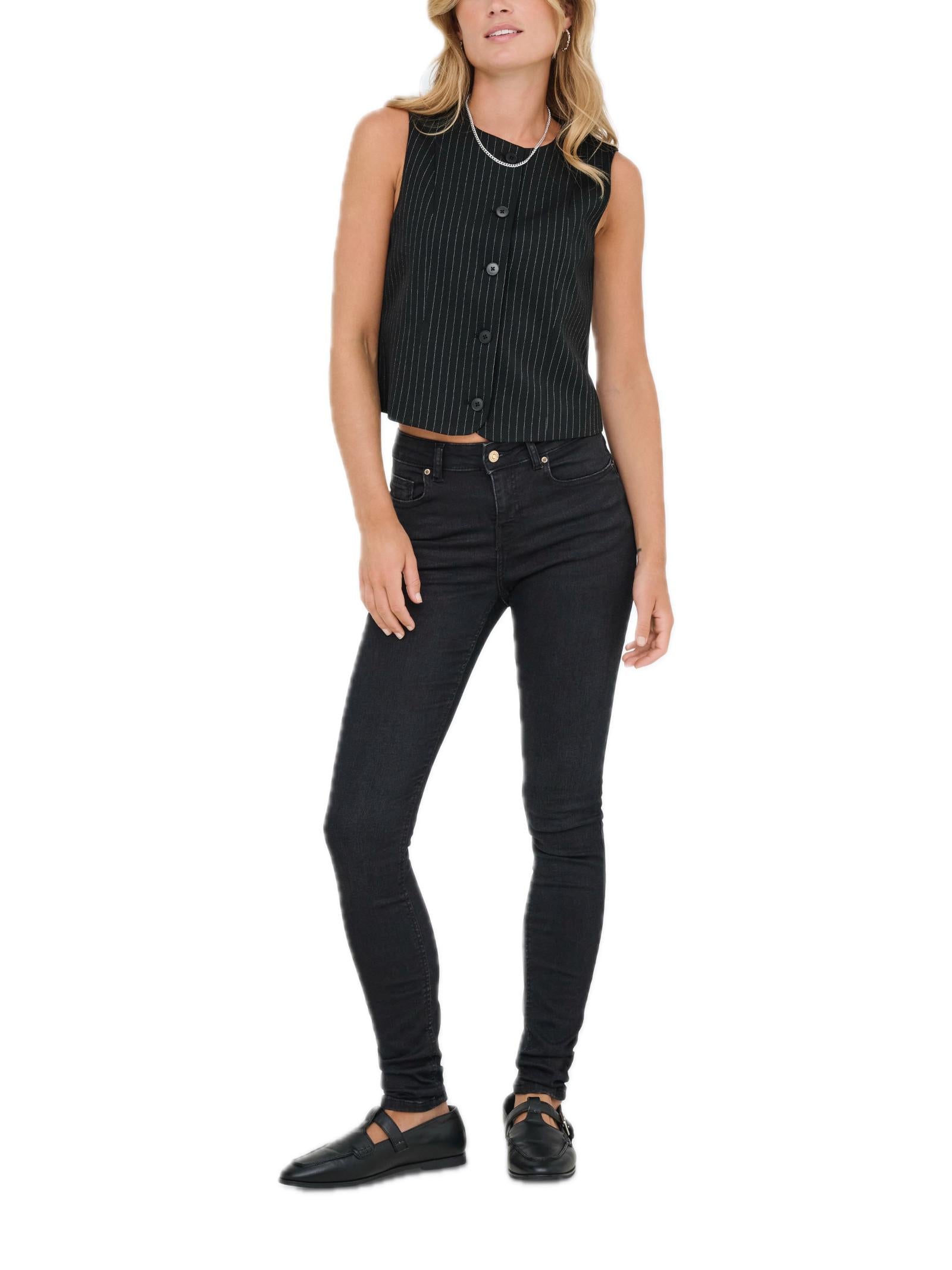 Gilet Only Malena Nero gessato 15357618 /Black ONLY 