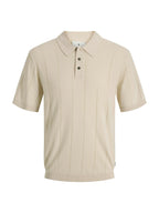 Polo Jack & Jones William Beige in maglia 12291042 /Ancient Scroll JACK & JONES 