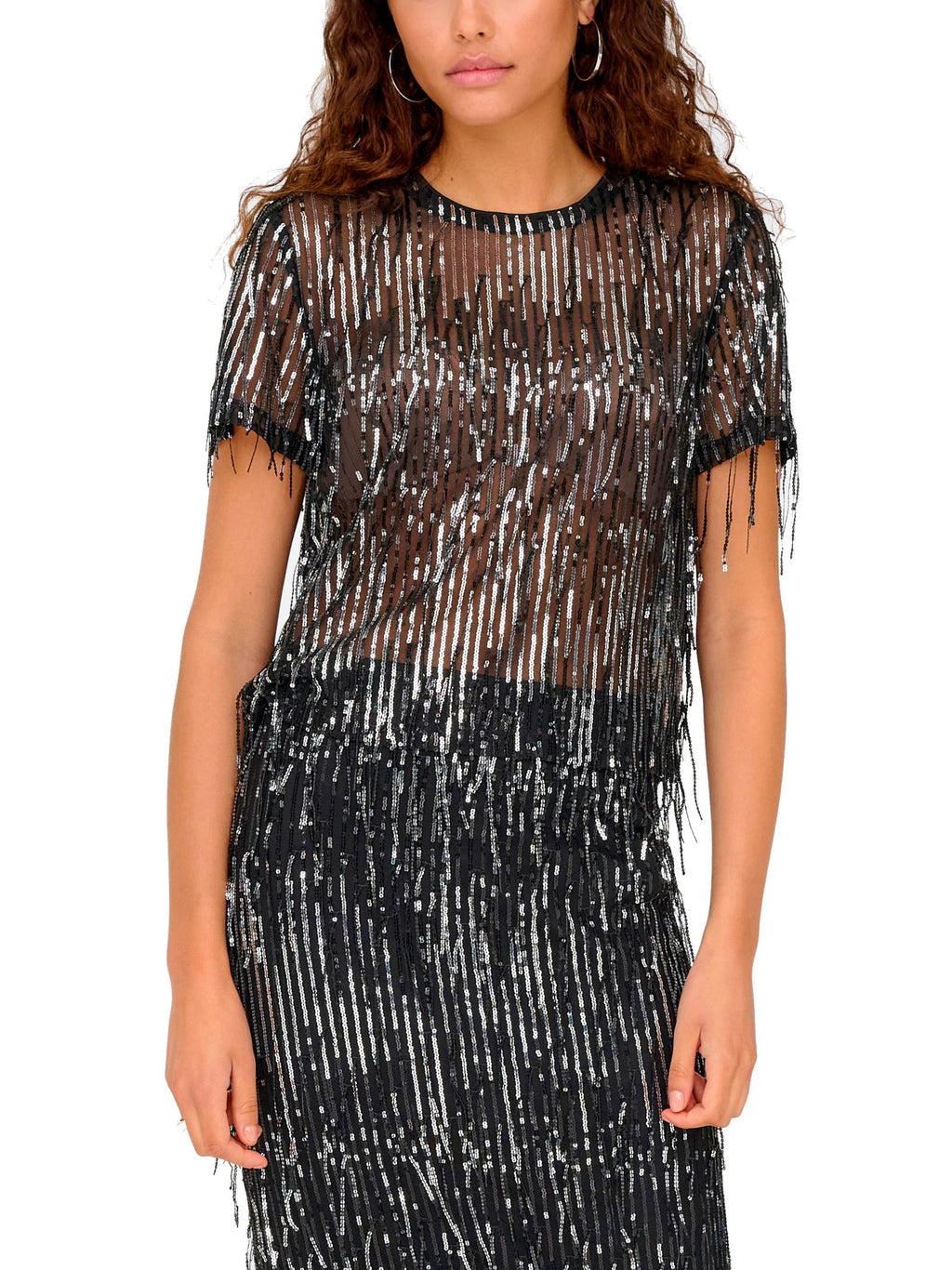 T-shirt Only Spacy Nero con paillettes 15359928 /Black ONLY 