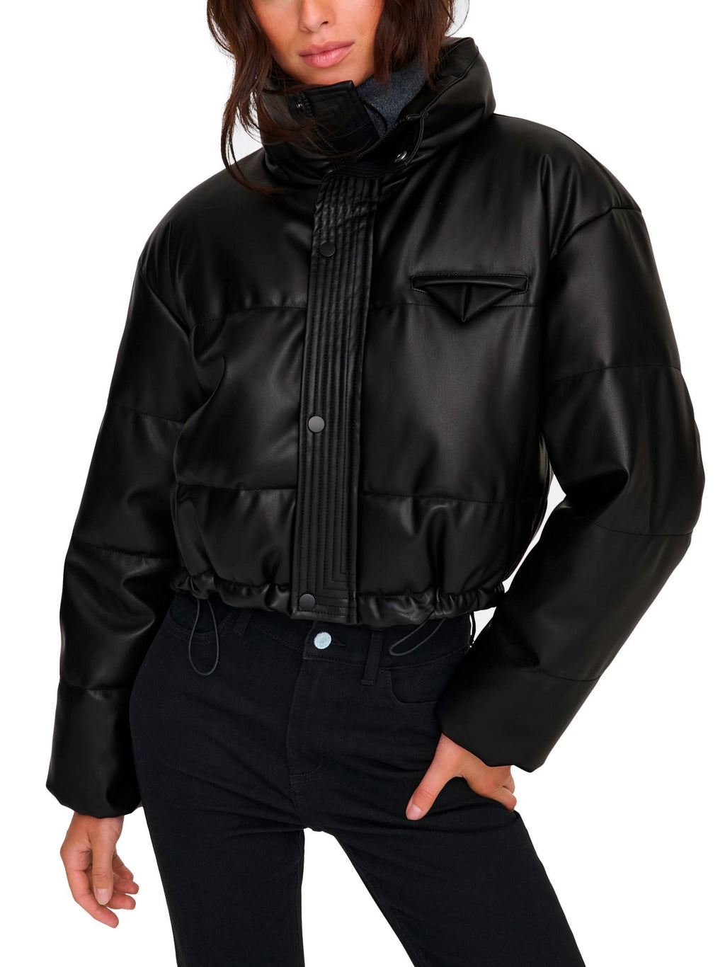Bomber Only Elsie Nero in ecopelle 15349205 /Black ONLY 
