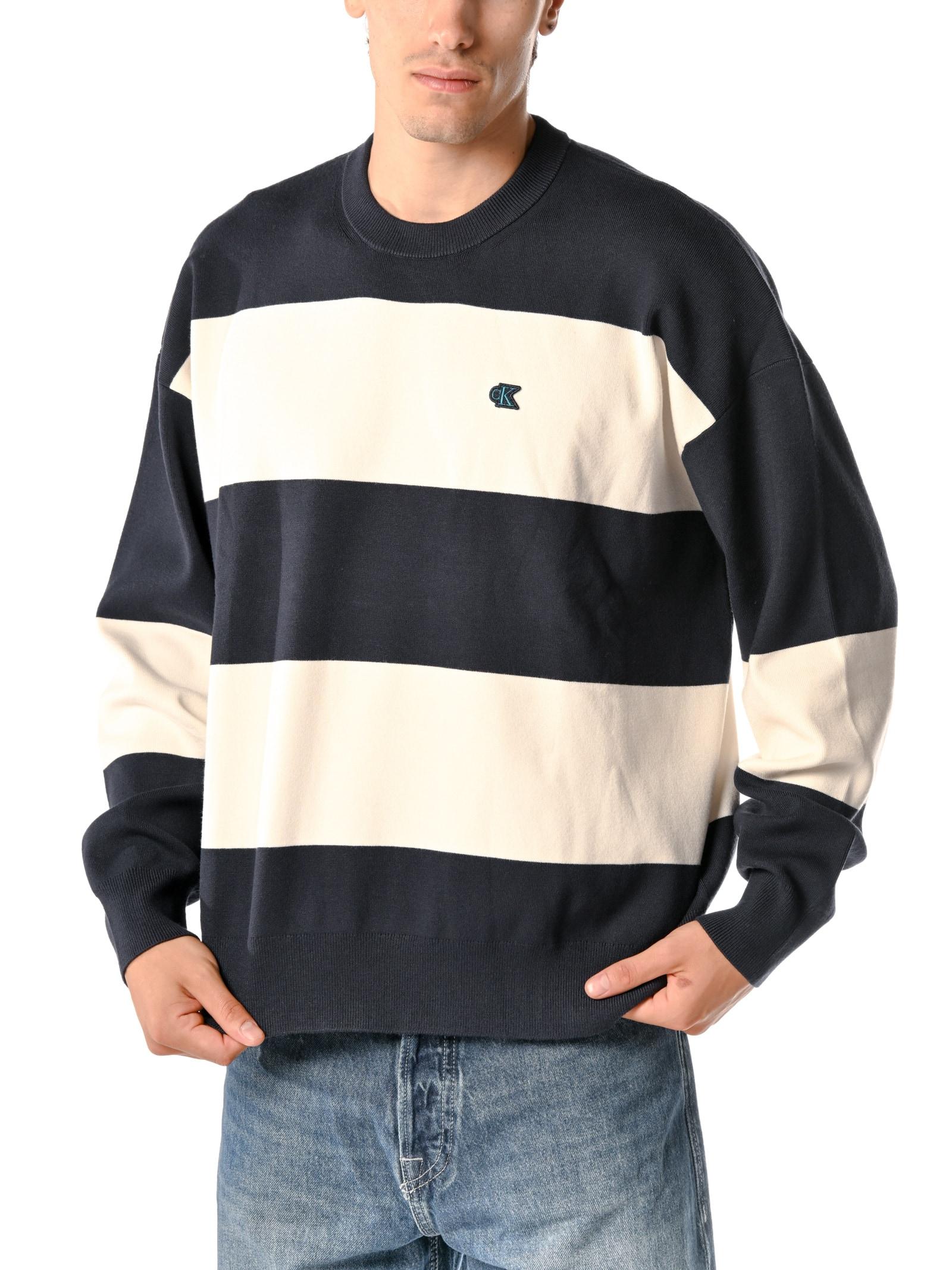 Maglia Calvin Klein Blu a strisce LV04RC304G CHW CALVIN KLEIN 