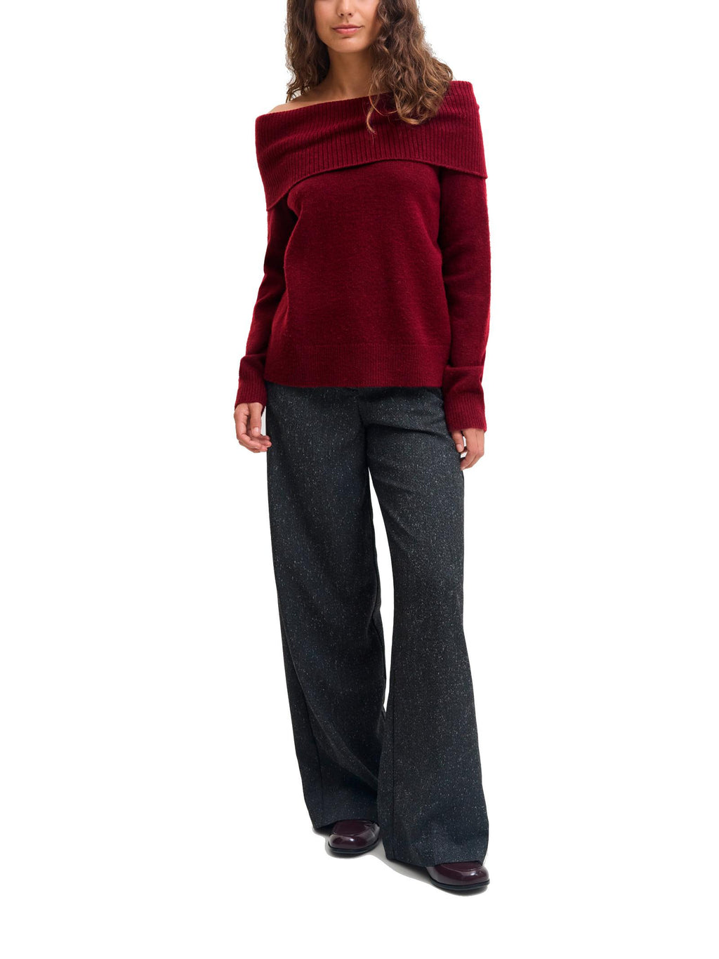 Maglia JJXX Minka Bordeaux Loose 12264129 /Cabernet JJXX 