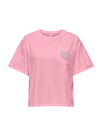T-shirt Only Rosa Terza Cropped 15343834 /Romance Rose ONLY 