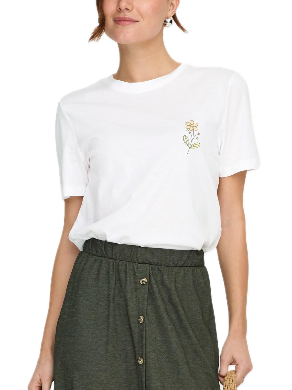 T-shirt Only Lucy Bianco stampa 15367829 /Bright White ONLY 