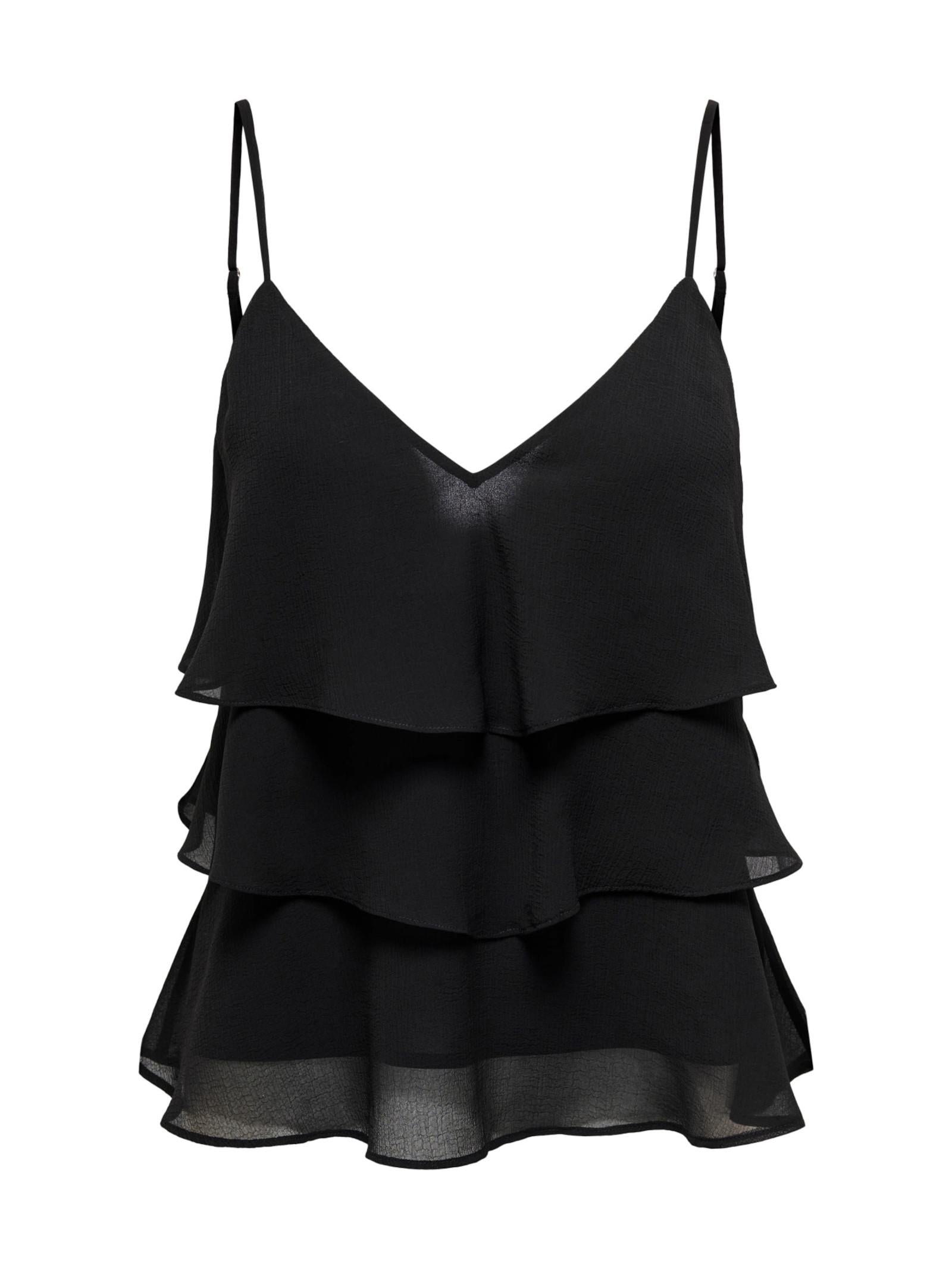 Top Only Nero Linn volant 15351364 /Black ONLY 