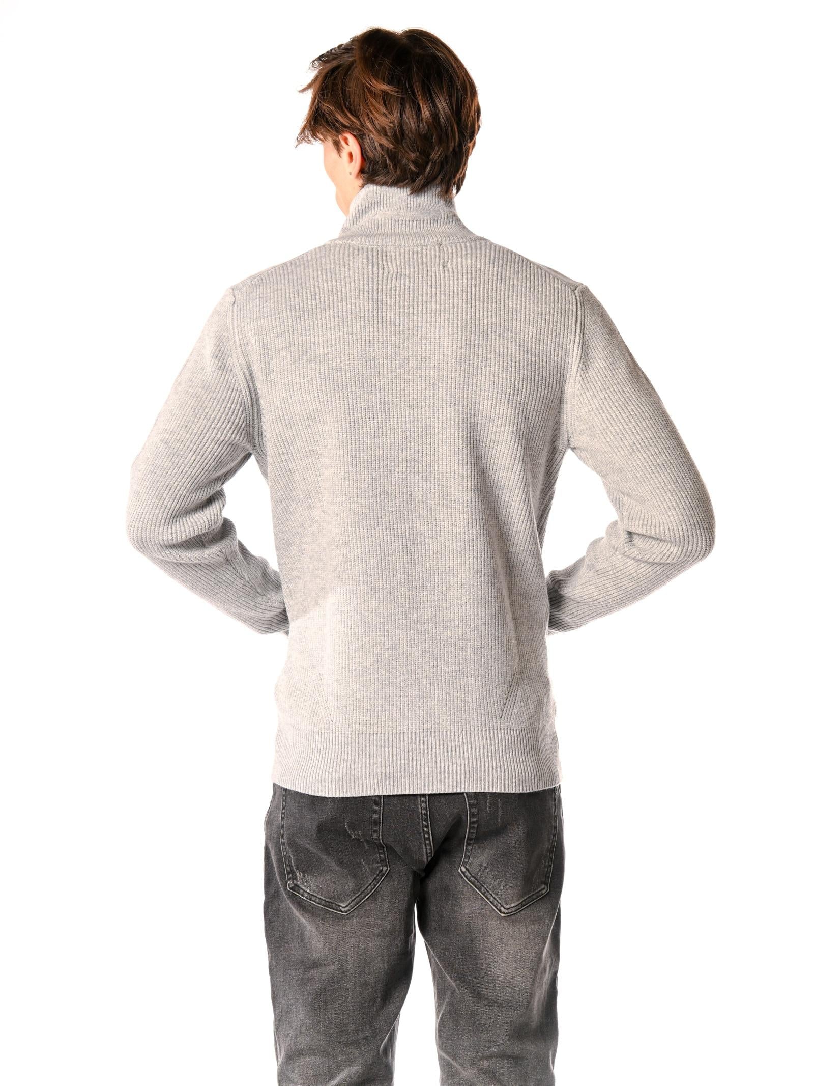 Cardigan Gianni Lupo Grigio zip e tasche GL35051 GRIGIO GIANNI LUPO 