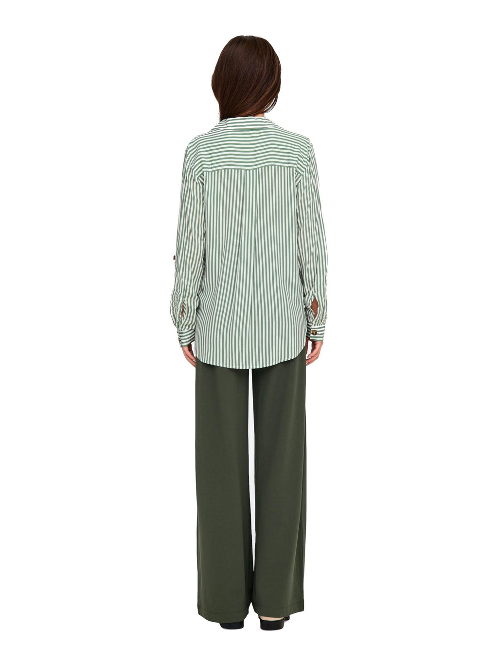 Camicia JDY Verde bianco Laurel maniche 3/4 15329311 /Sea White JDY 