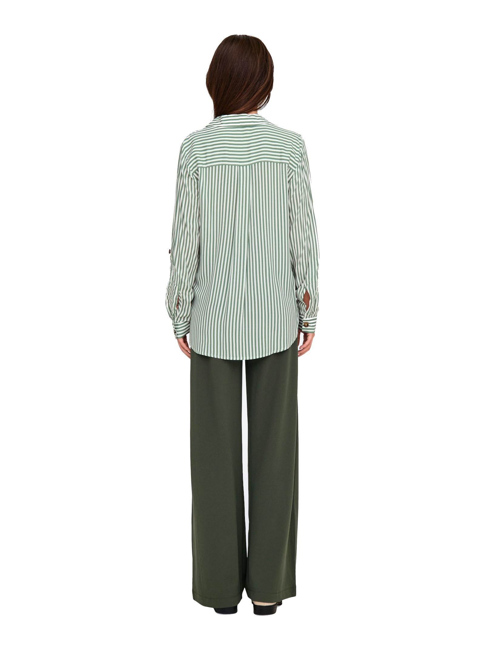 Camicia JDY Verde bianco Laurel maniche 3/4 15329311 /Sea White JDY 