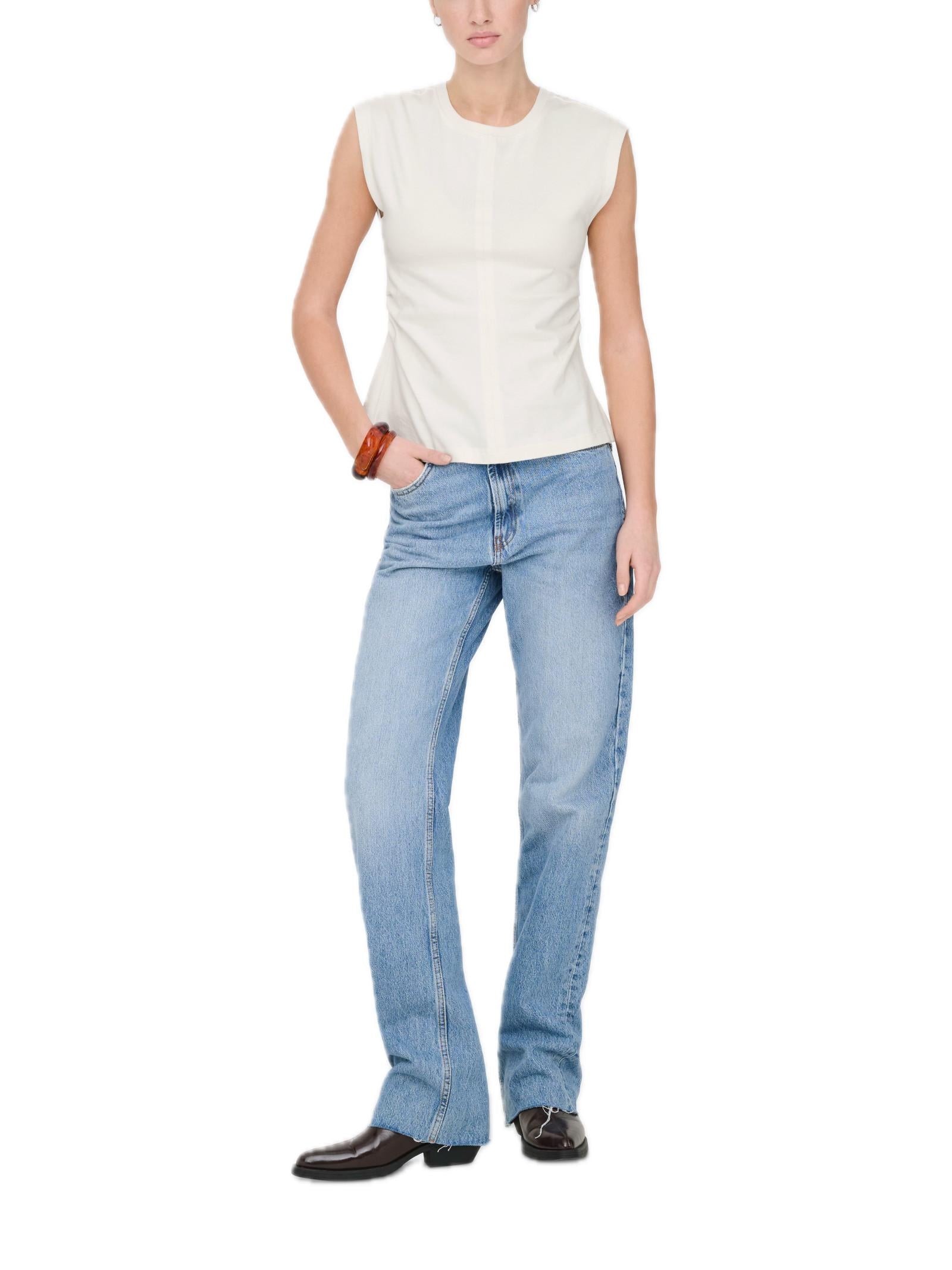 T-shirt Only Bianco Marie con piega 15372452 /Cloud Dancer ONLY 