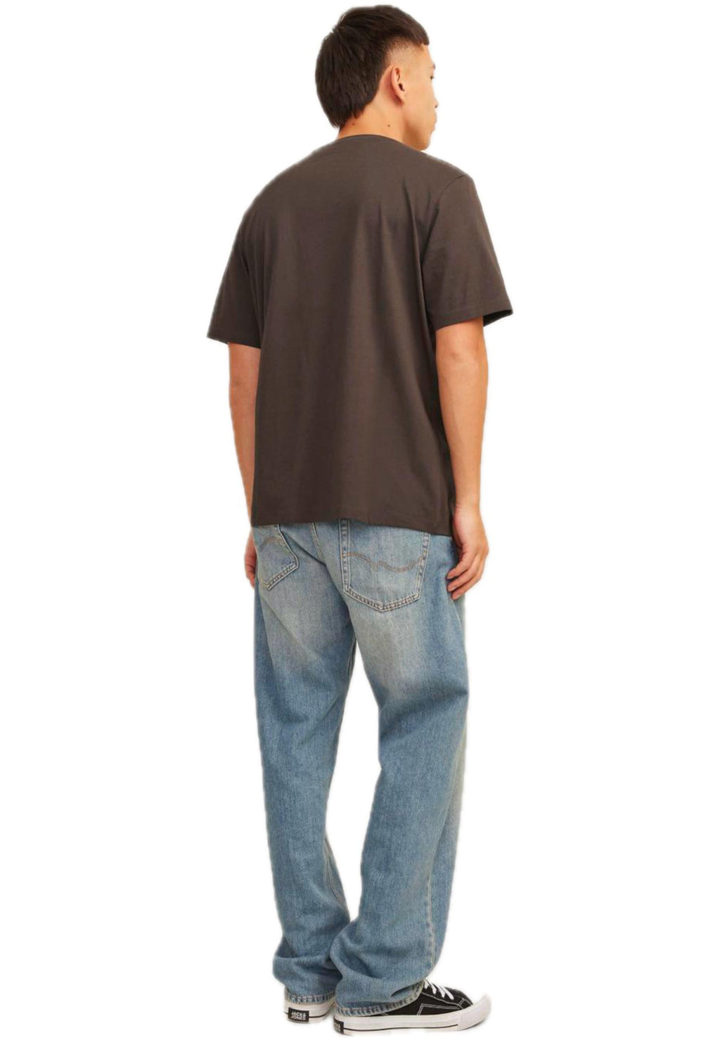 T-Shirt Jack & Jones Organic Marrrone basic girocollo 12156101 /Delicioso JACK & JONES 