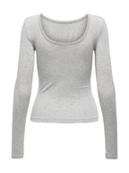 T-shirt JDY Mila Grigio basic 15364517 /Light Grey Melange JDY 