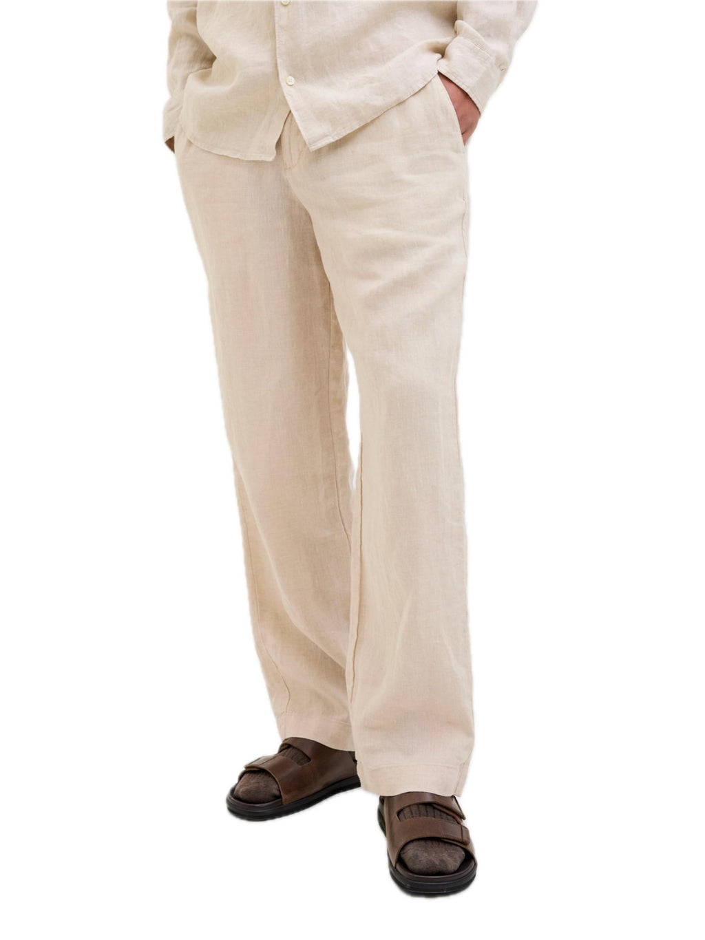 Chino Jack & Jones Lawrence Beige in lino 12253120 /Silver Lining JACK & JONES 