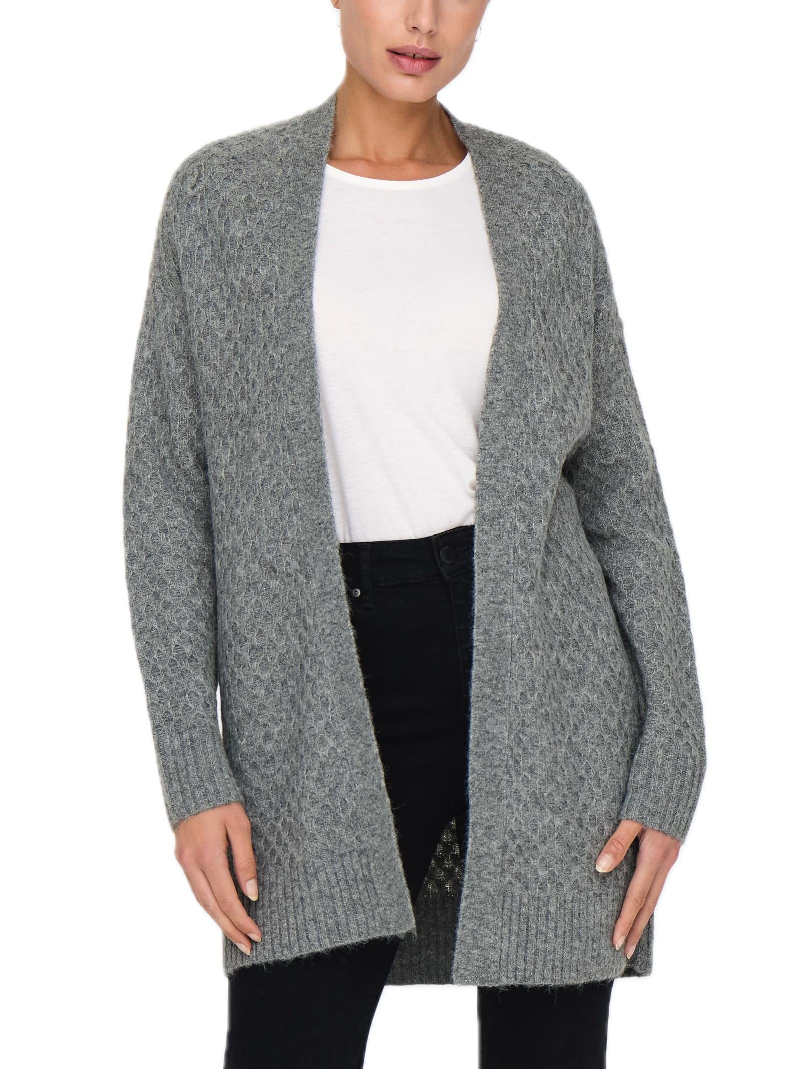 Cardigan Jacqueline De Yong Bigum Grigio lungo 15328358 /Medium Grey Melange JDY 