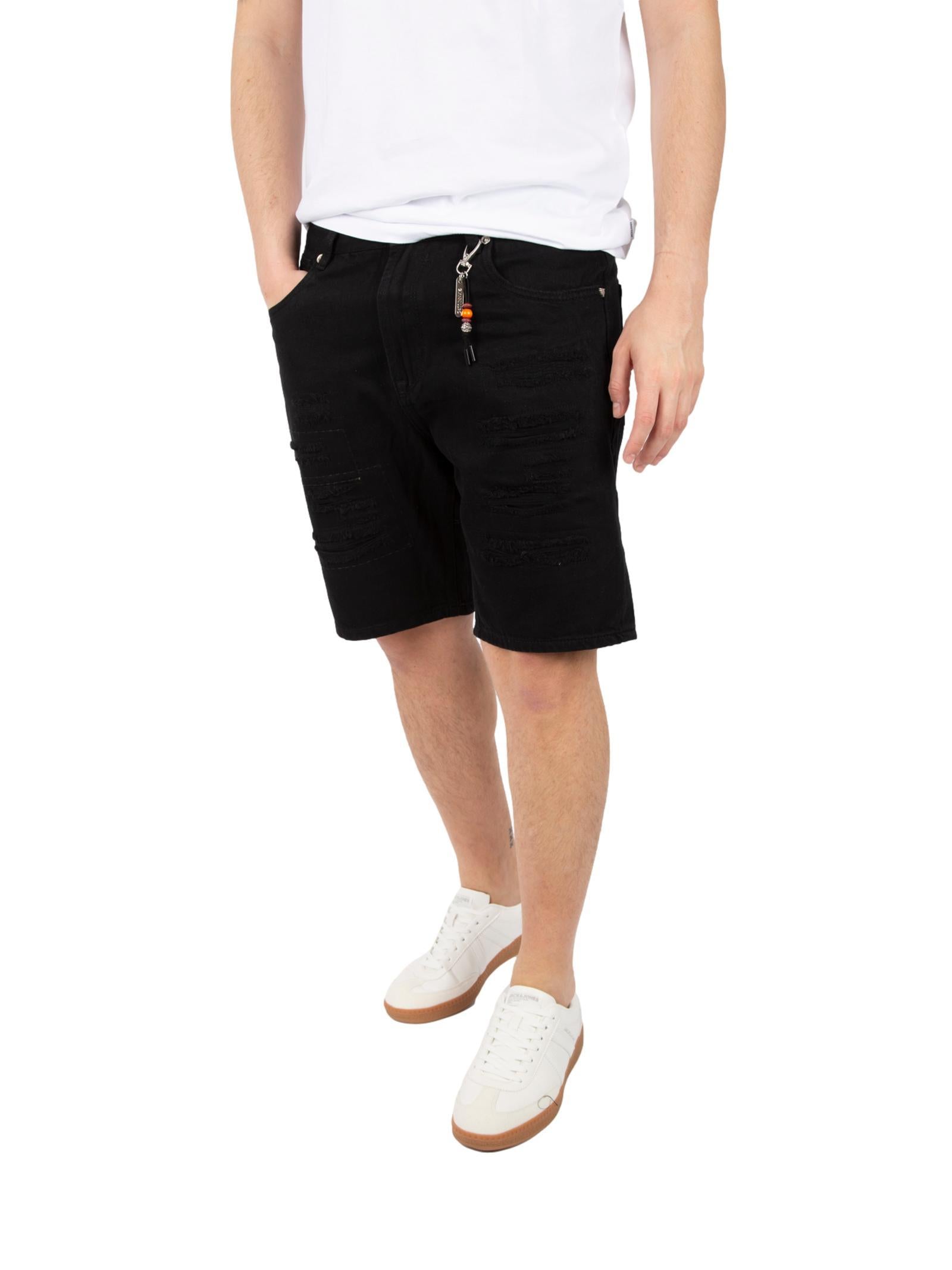 Bermuda Gianni Lupo strappi Nero Denim GL6352Q BLACK GIANNI LUPO 