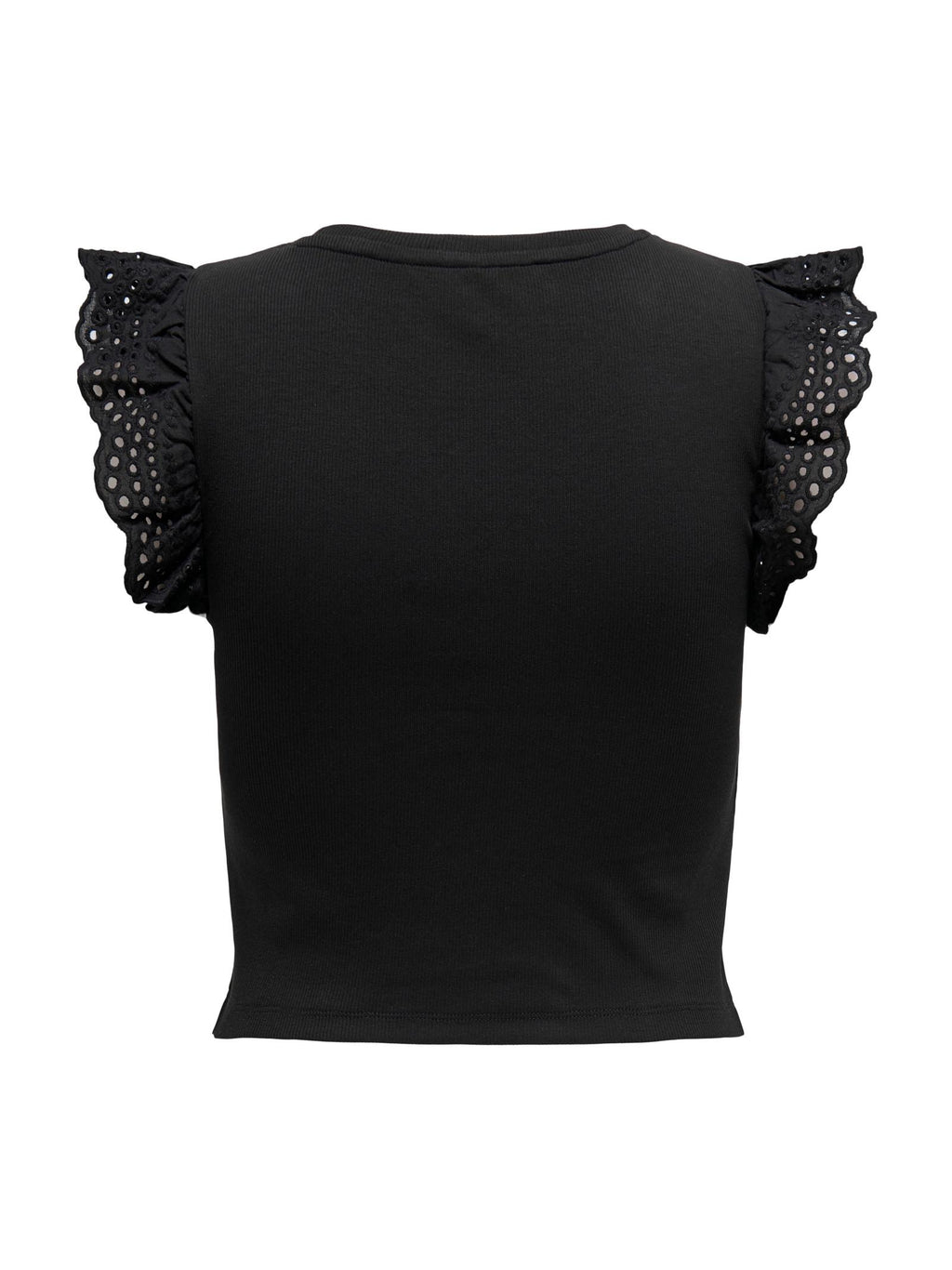 T-shirt Only Bianco Mathilda pizzo 15308890 /Black ONLY 