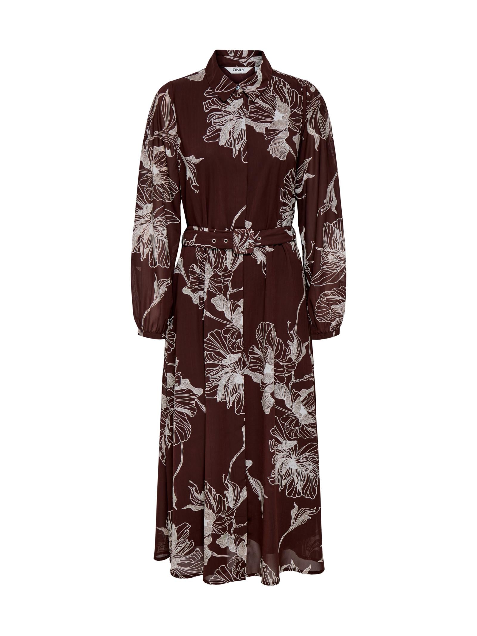 Abito Only Star Marrone con fantasia 15335346 /Chicory Coffee ONLY 