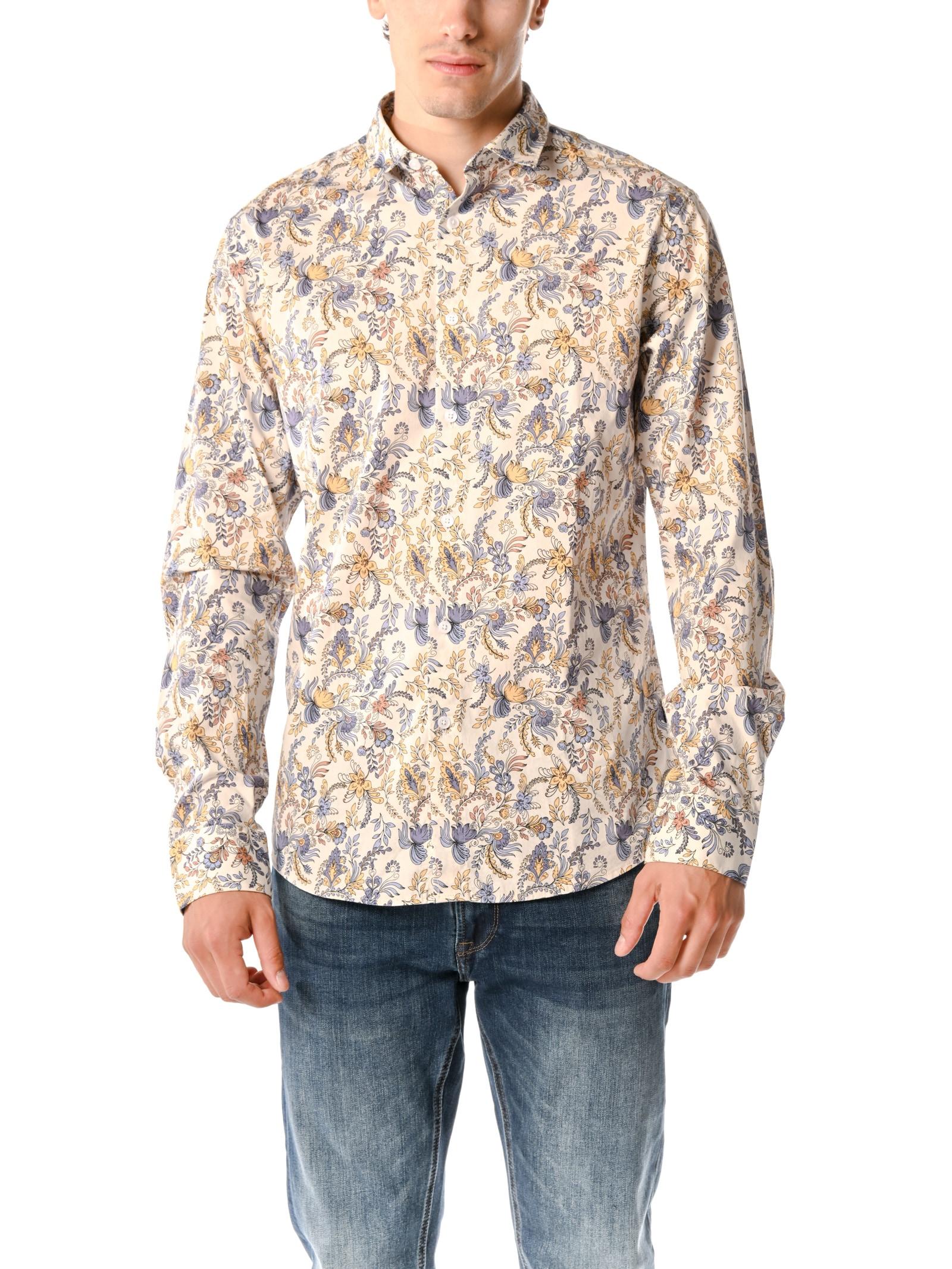 Camicia Gianni Lupo Bianco fantasia floreale GL7825S BIANCO GIANNI LUPO 