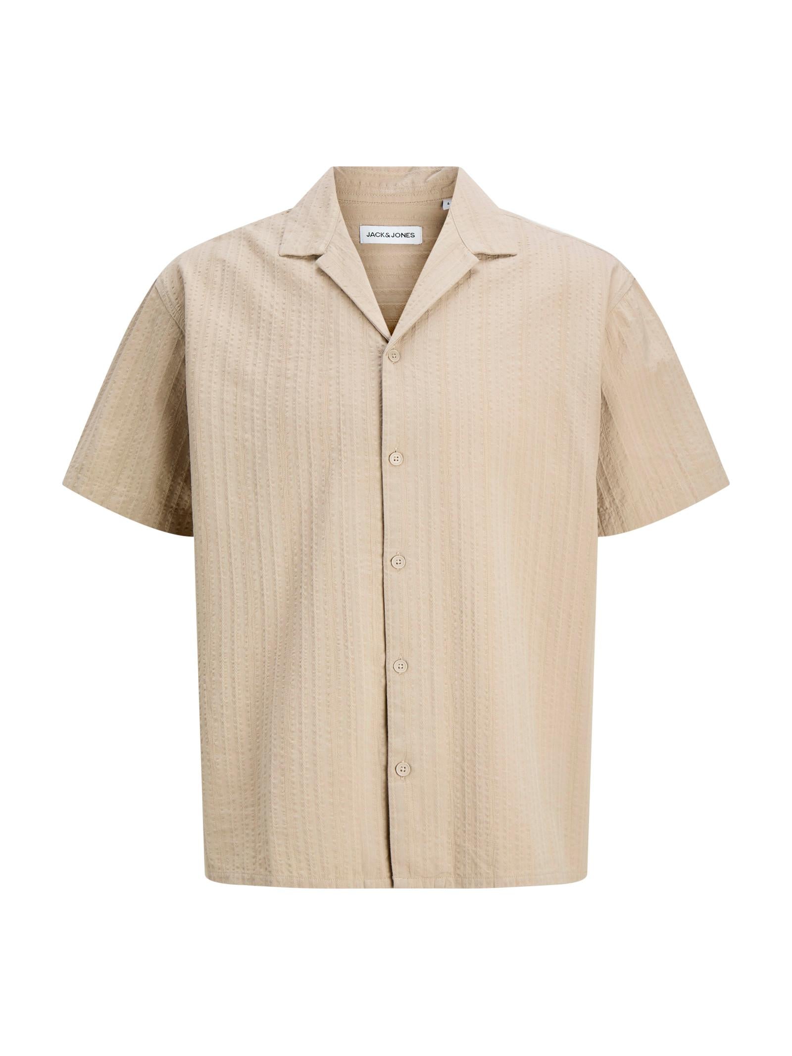 Camicia Jack & Jones Beige Tyson manica corta 12289457 /String JACK & JONES 