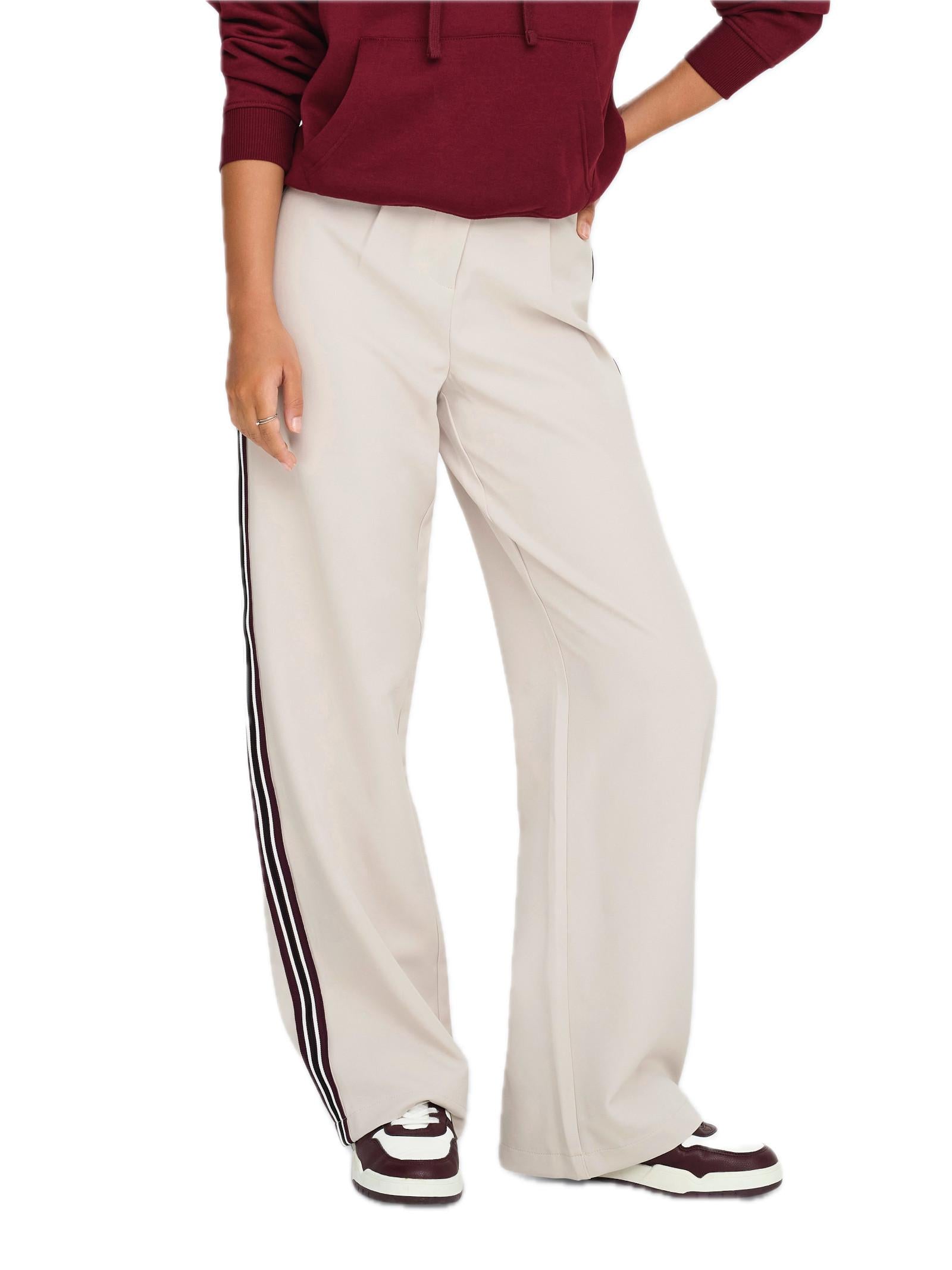 Pantalone Only Kira Crema gamba larga 15351238 /Pumice Stone ONLY 