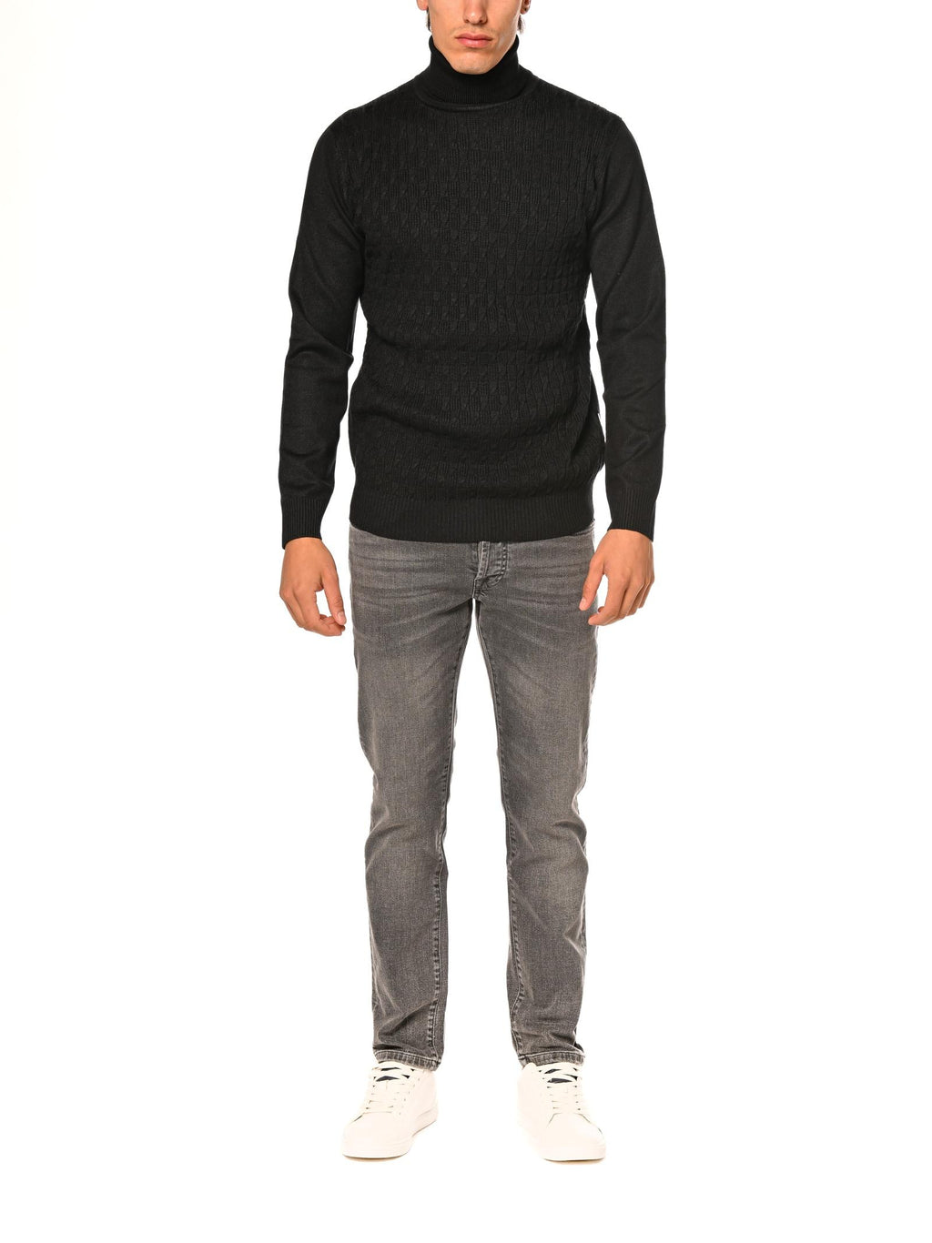 Maglia Seinse Nero dolcevita lavorata MI3078 NERO SEINSE 