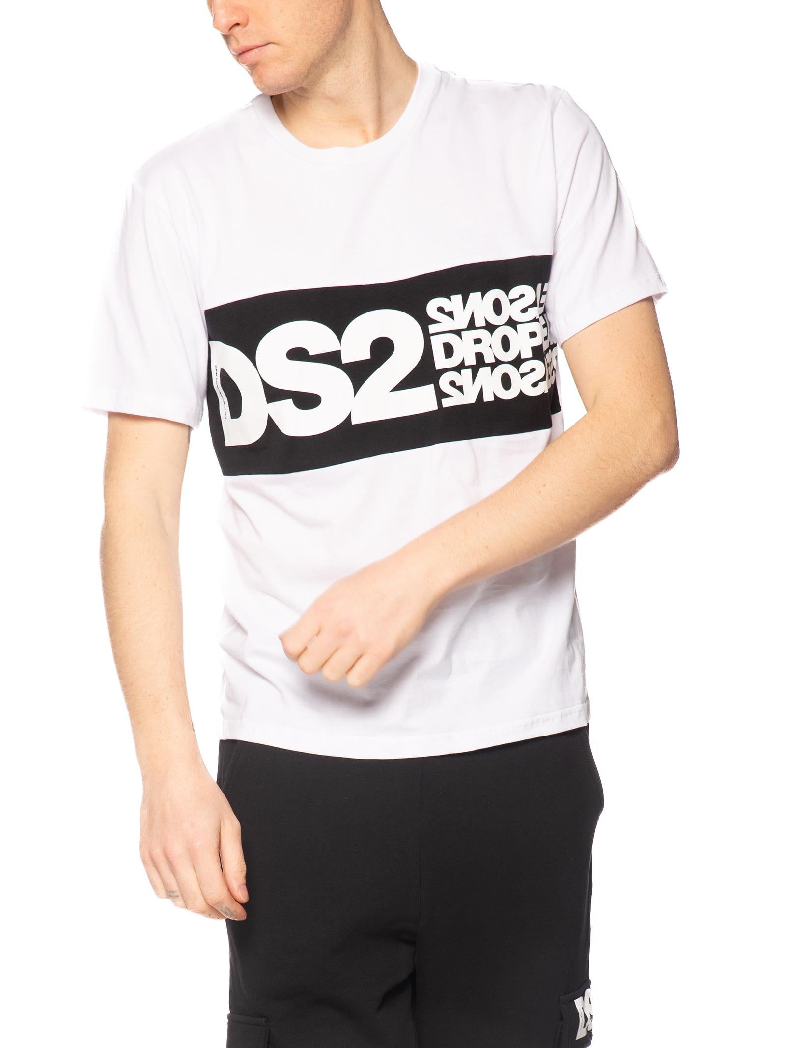 T-shirt DS2 Bianco con maxi stampa SS26214 BIANCO DS2 