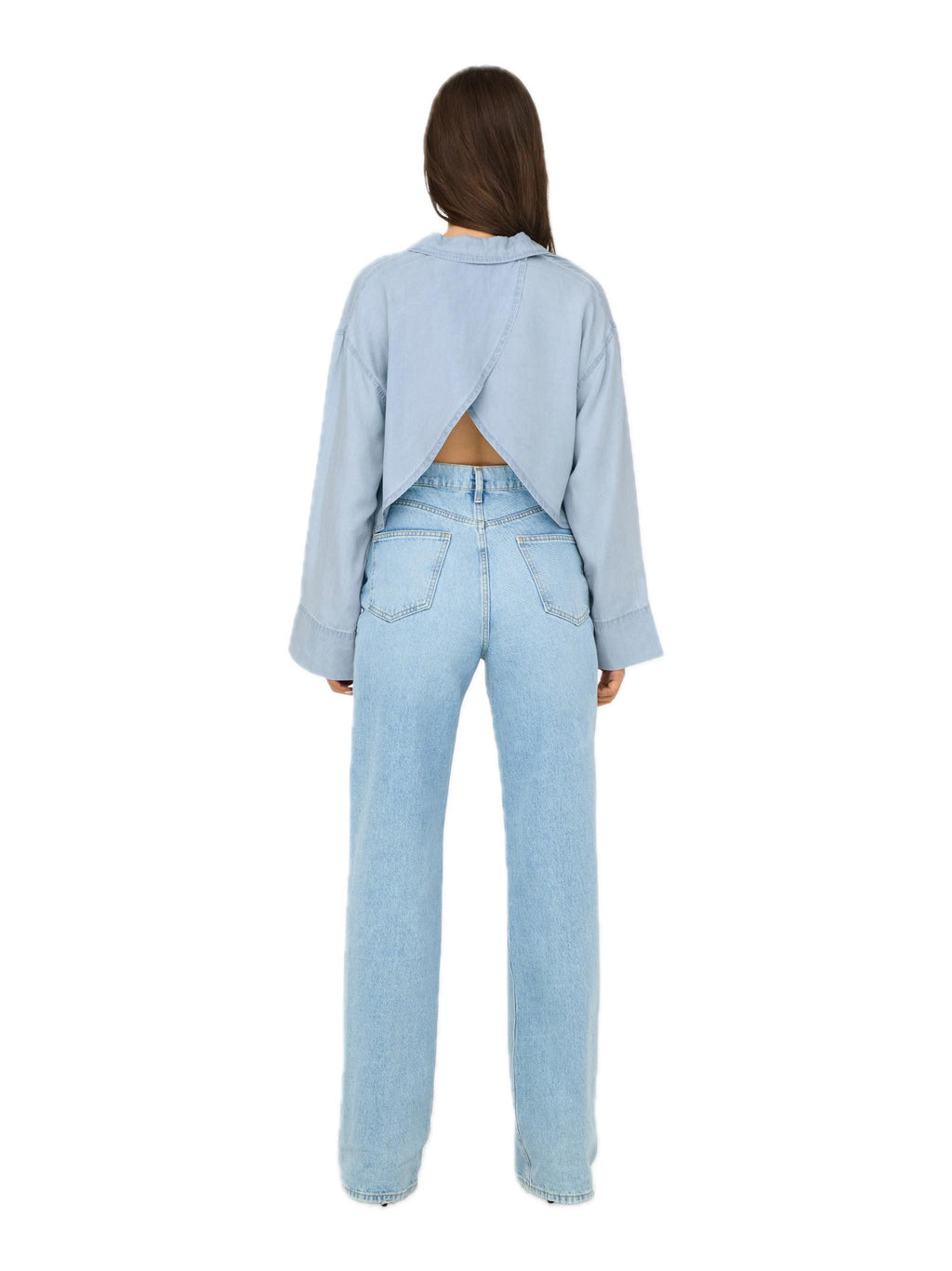Camicia Only Light Blue Denim manica a scatola 15337929 /Light Blue Denim ONLY 