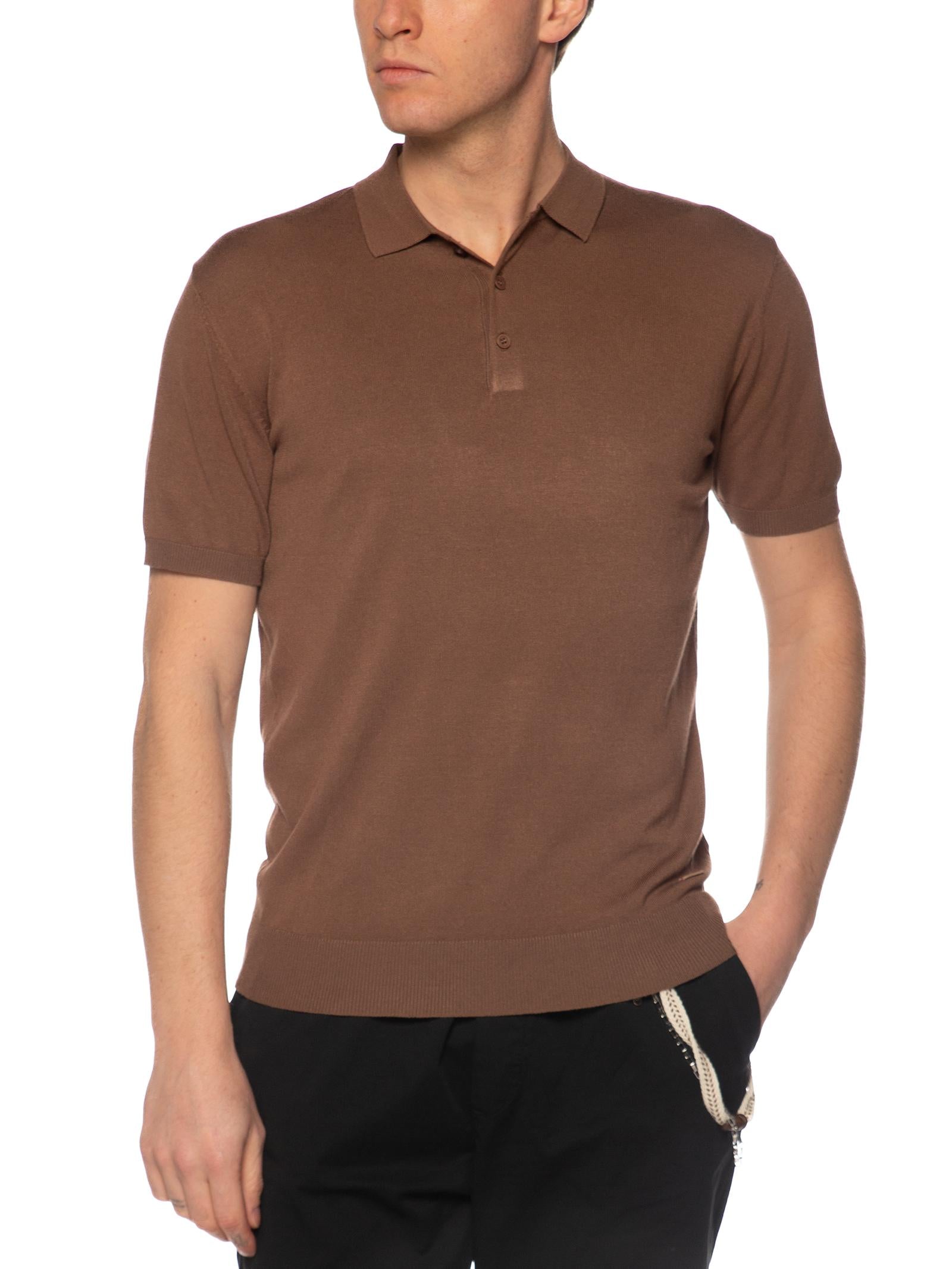 Polo Gianni Lupo Tabacco in maglia GL511S TOBACCO GIANNI LUPO 