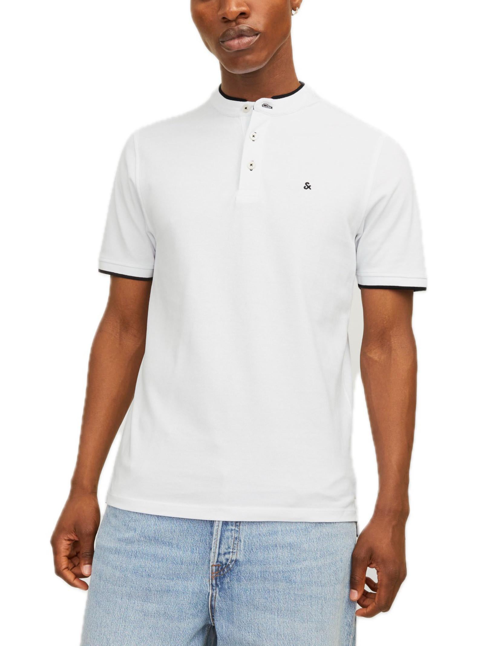 Polo Jack & Jones Paulos Bianco manica corta 12199711 /White JACK & JONES 