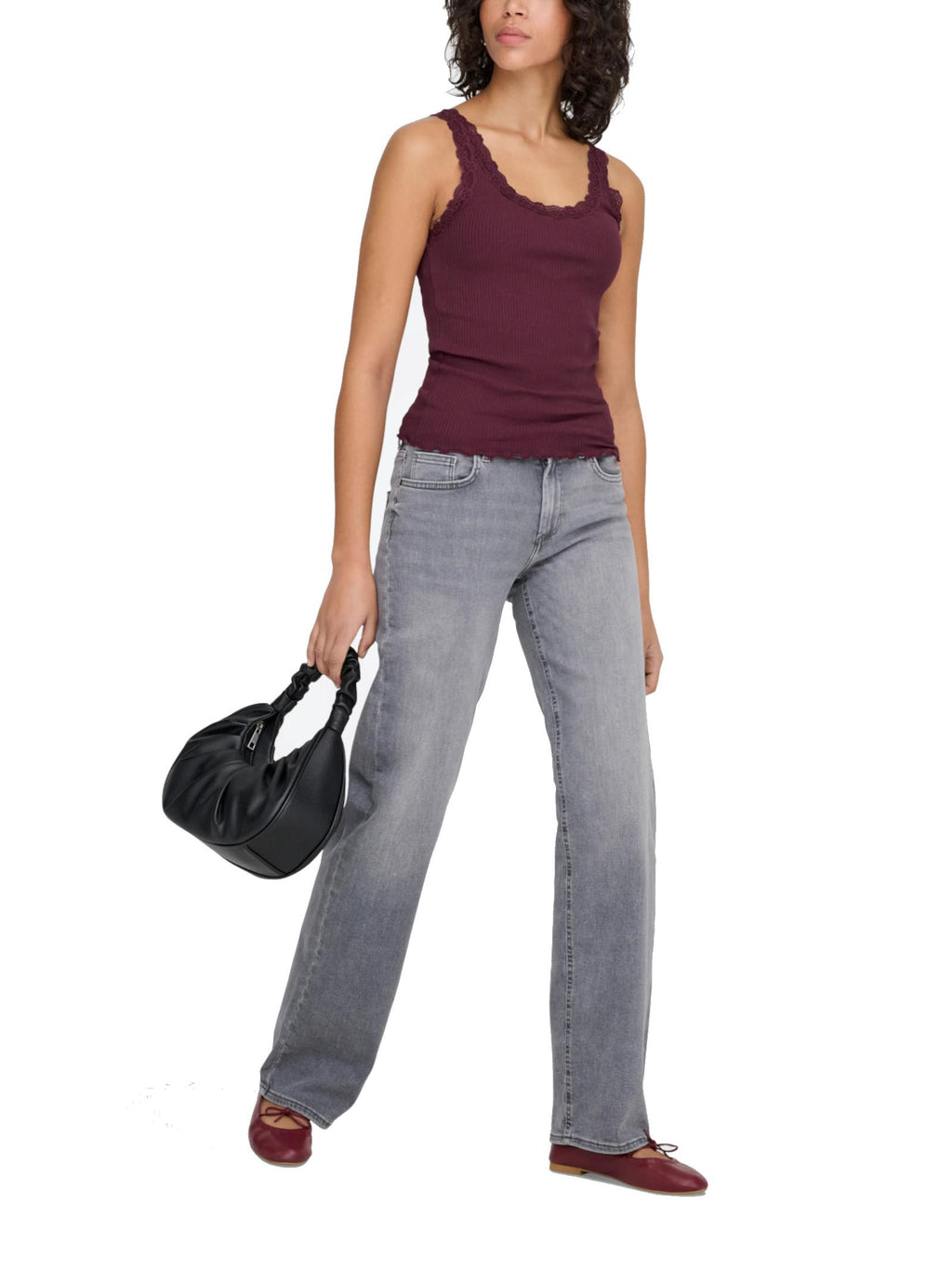 Top Only Bordeaux Sara pizzo 15345994 /Burgundy ONLY 