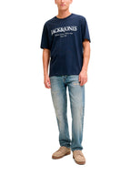 T-shirt Jack & Jones Devin Blu con stampa 12290173 /Navy Blazer JACK & JONES 
