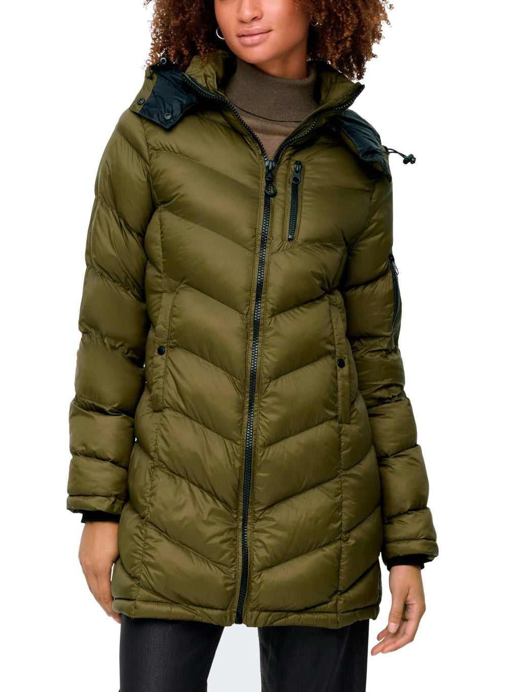 Parka Only Tahia Verde con cappuccio 15348746 /Beech ONLY 